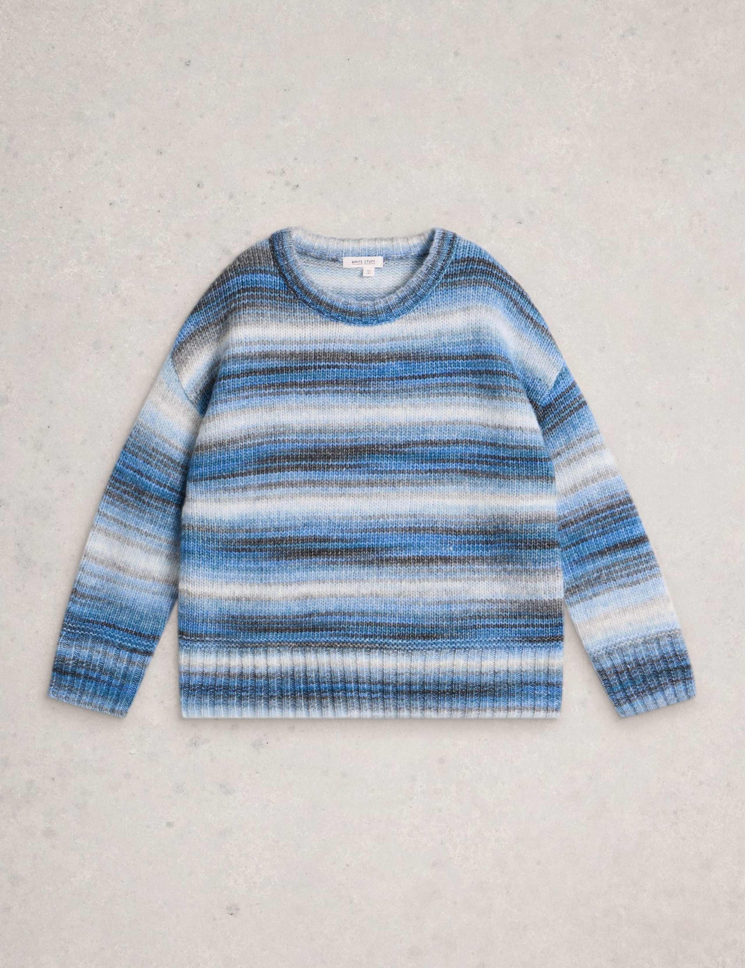 Space Dyed Crew Neck Knitted Jumper 2 of 6