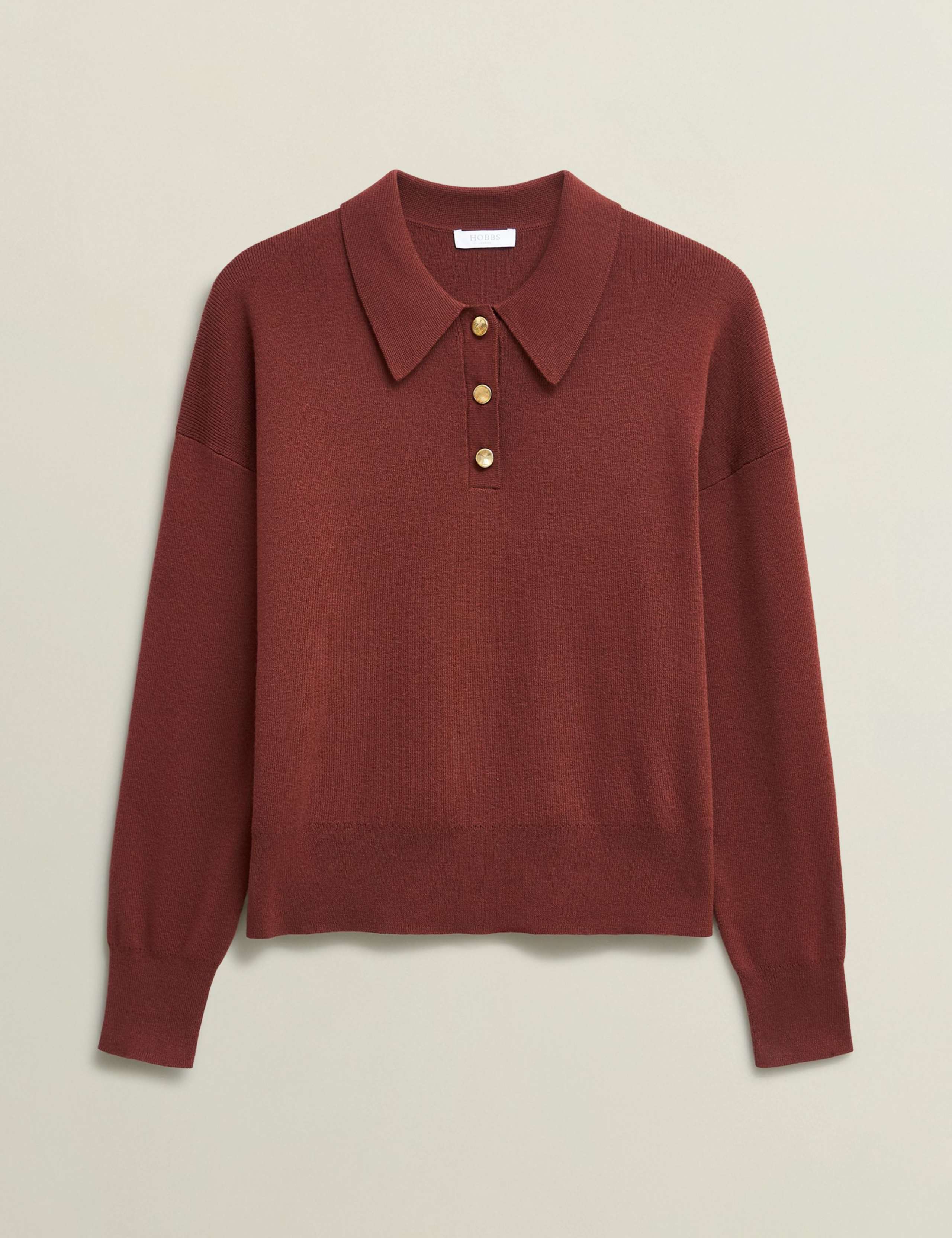 Merino Wool Rich Polo Neck Jumper 2 of 5