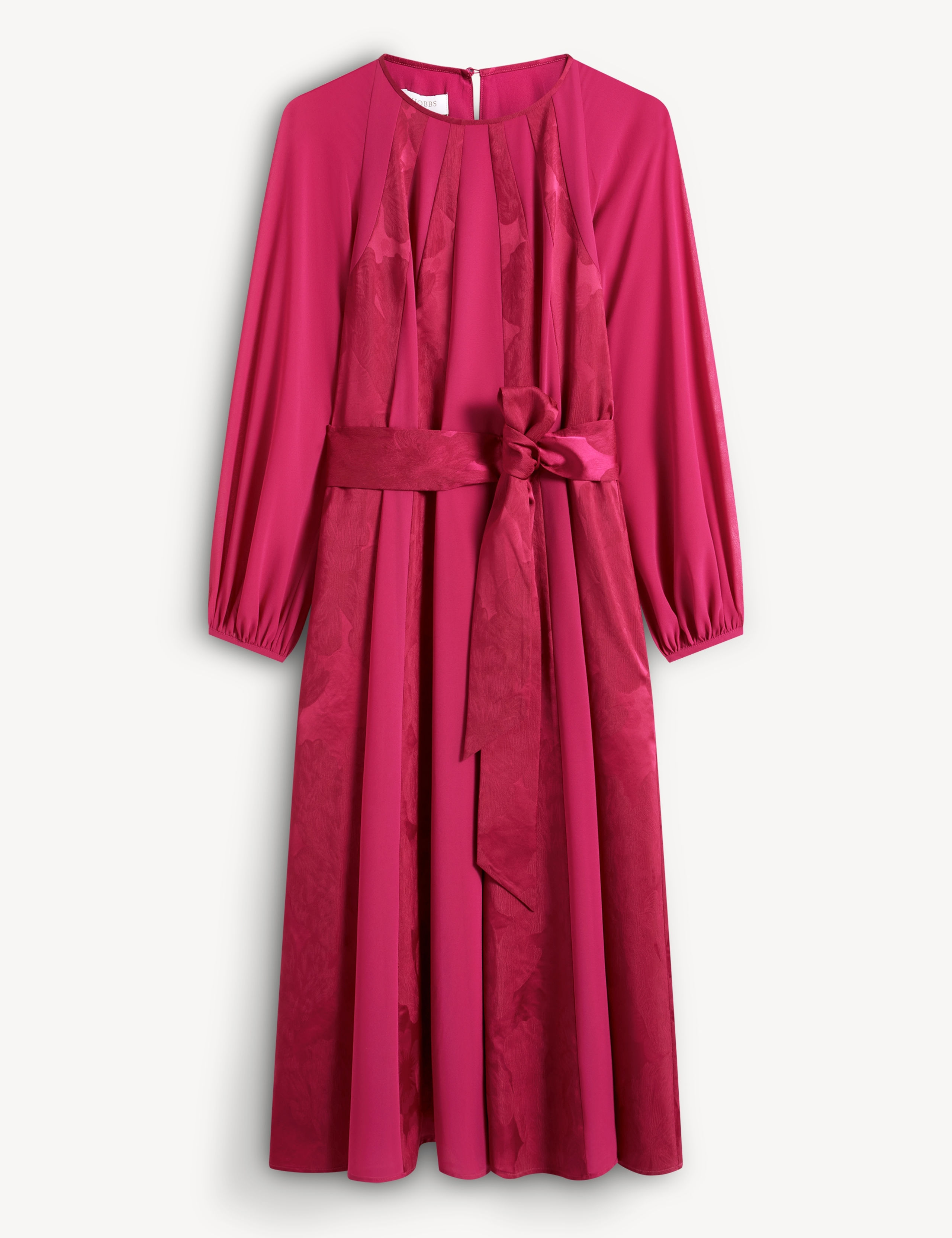 Stripe Jacquard Belted Midi Skater Dress 2 of 5