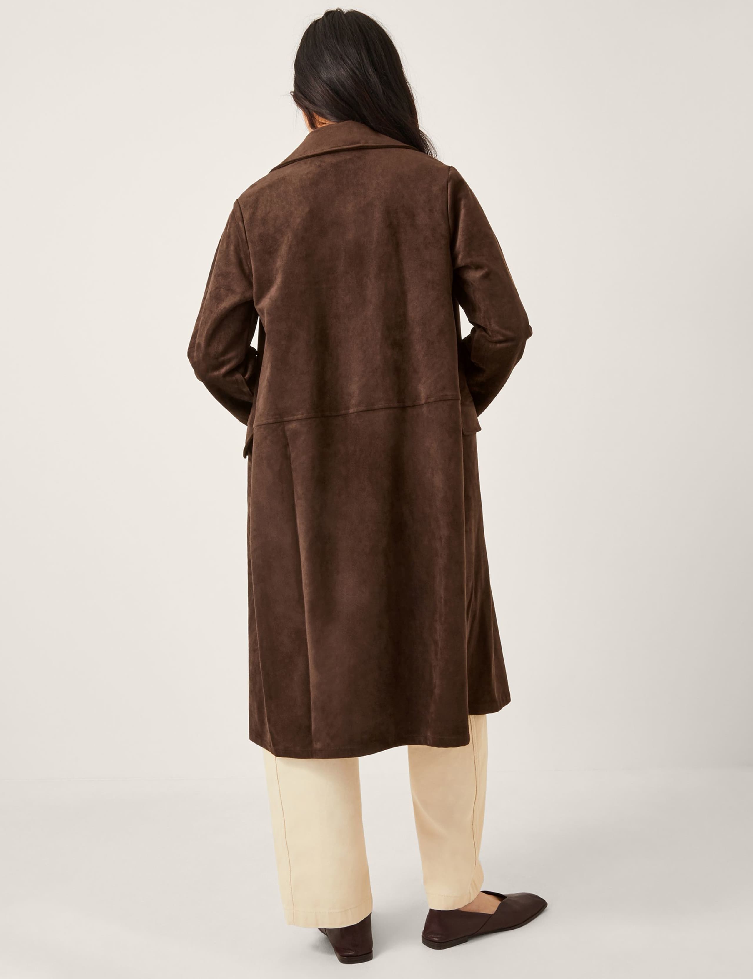 Suedette Trench Coat 3 of 5