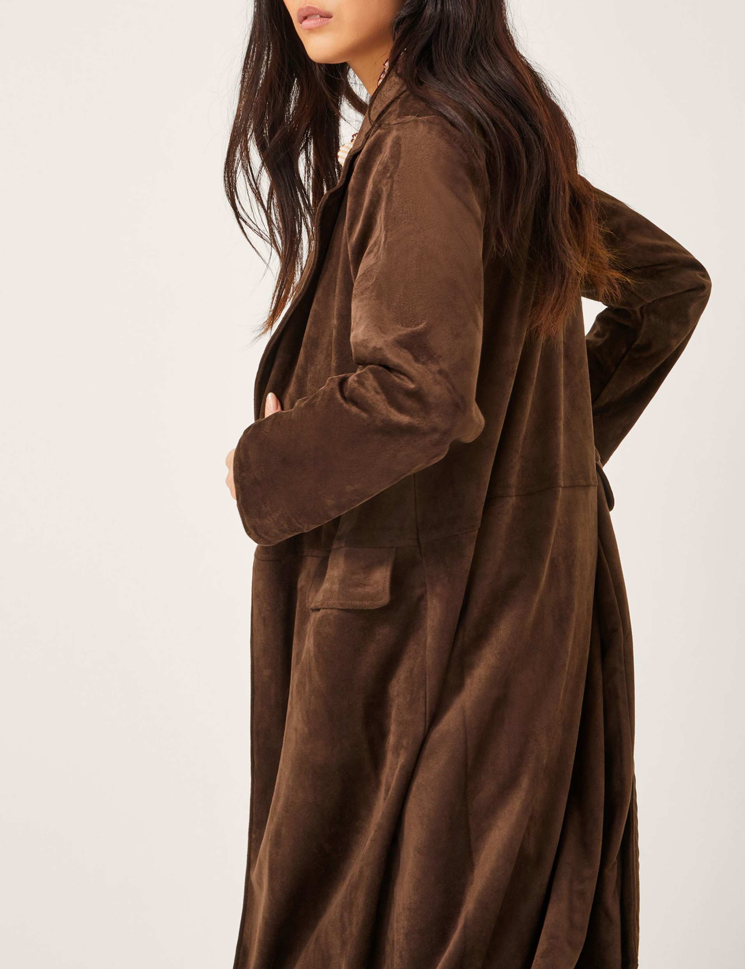 Suedette Trench Coat 4 of 5