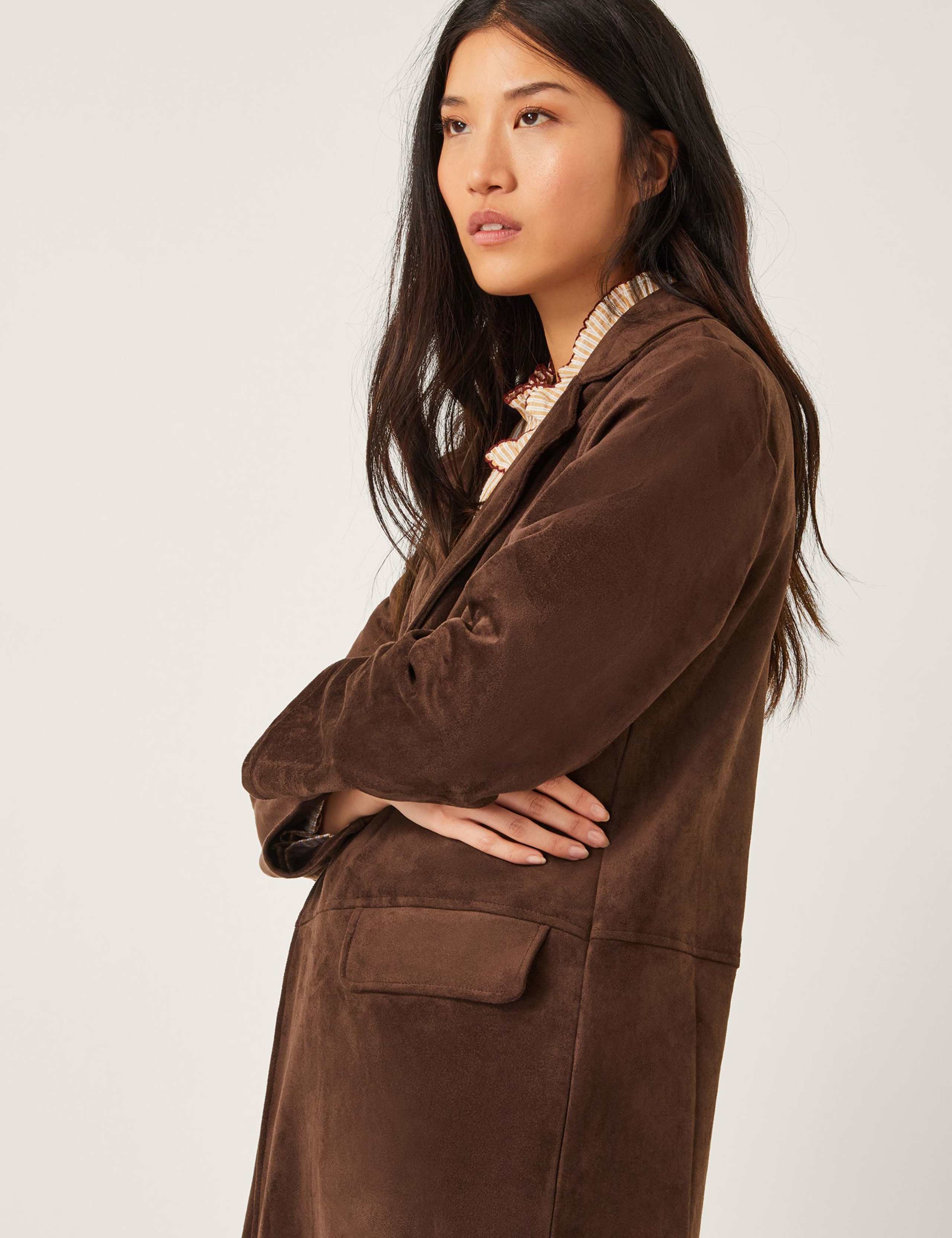 Suedette Trench Coat 5 of 5