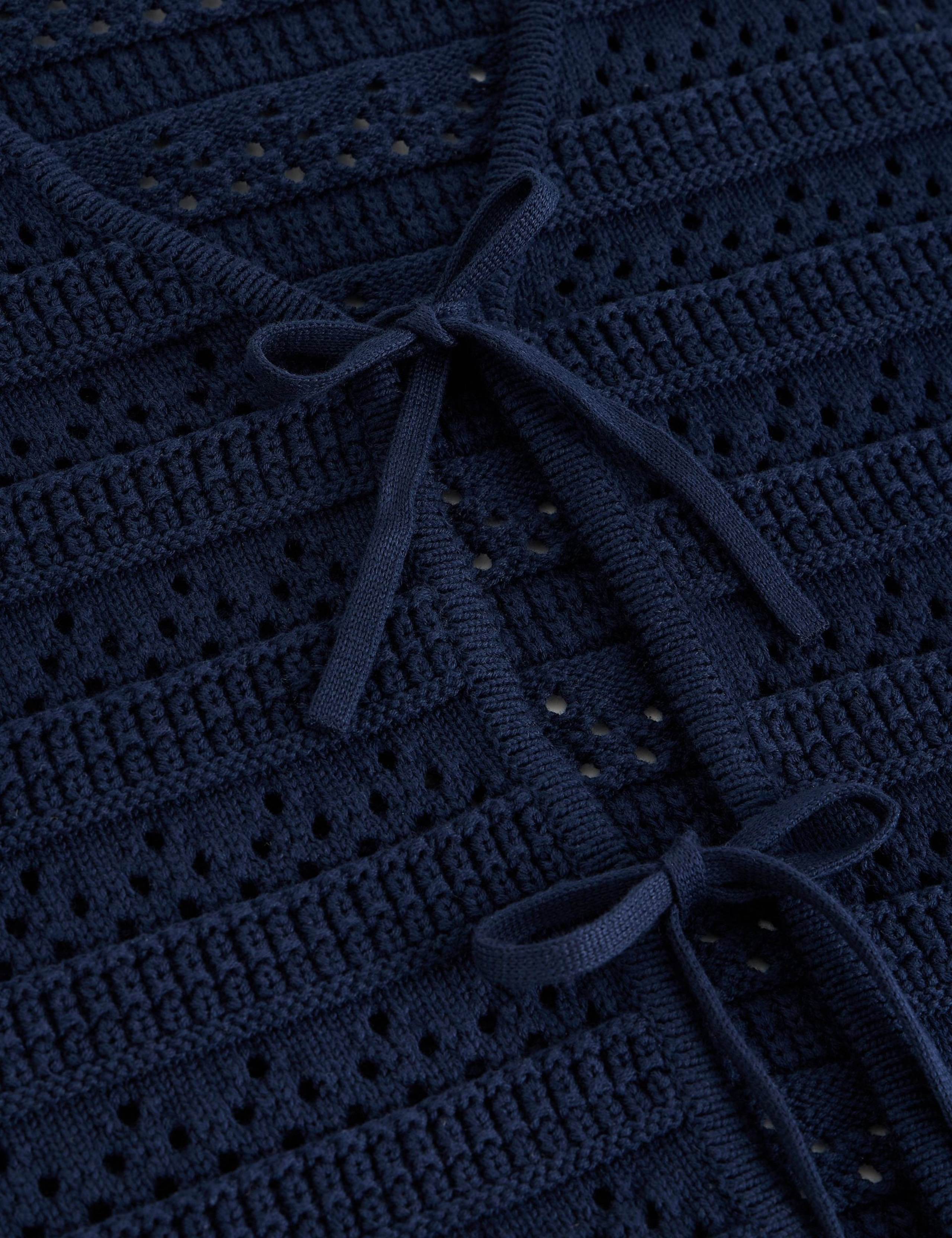 Pure Cotton Textured V-Neck Knitted Vest 4 of 6