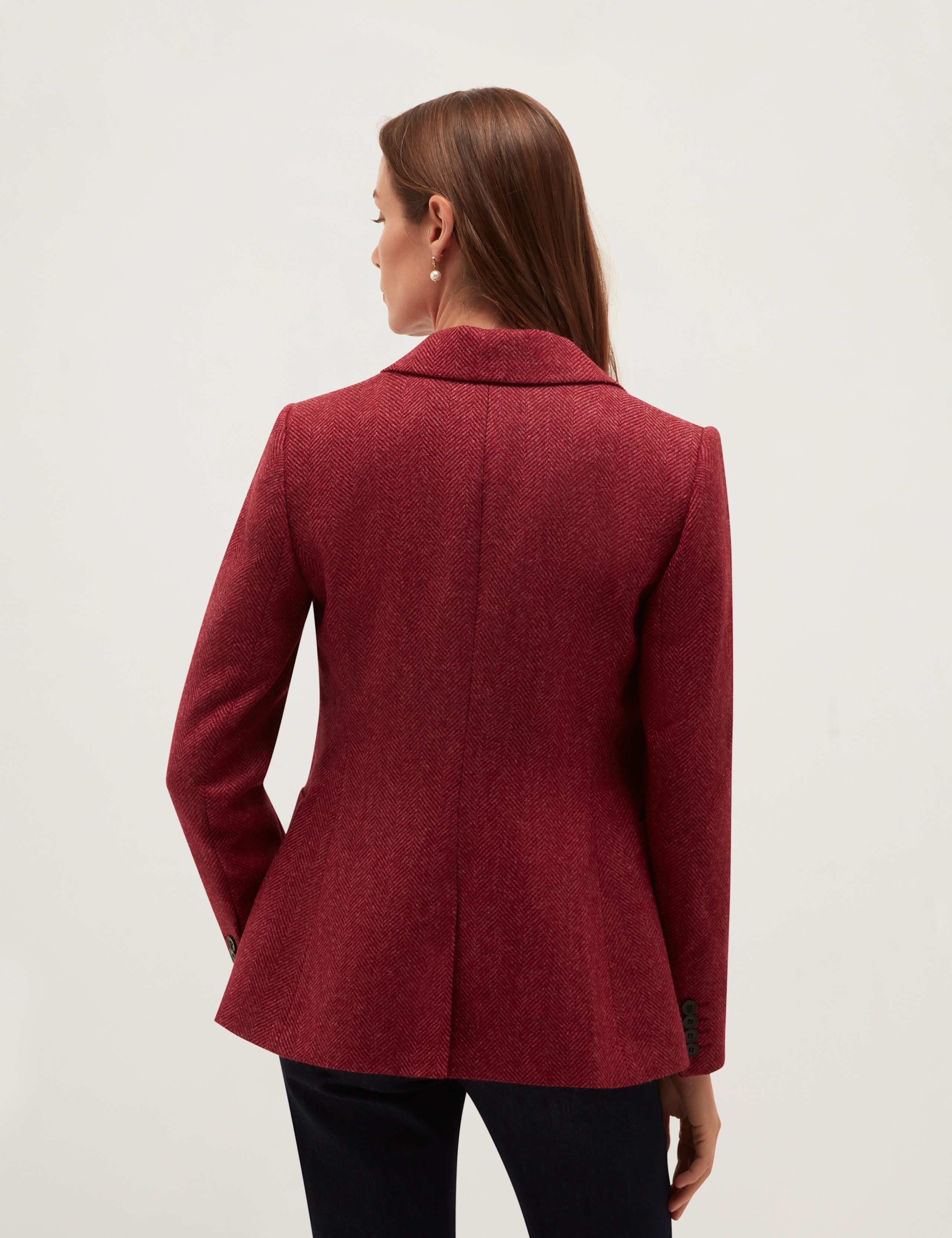 Pure Wool Herringbone Short Jacket 4 of 7