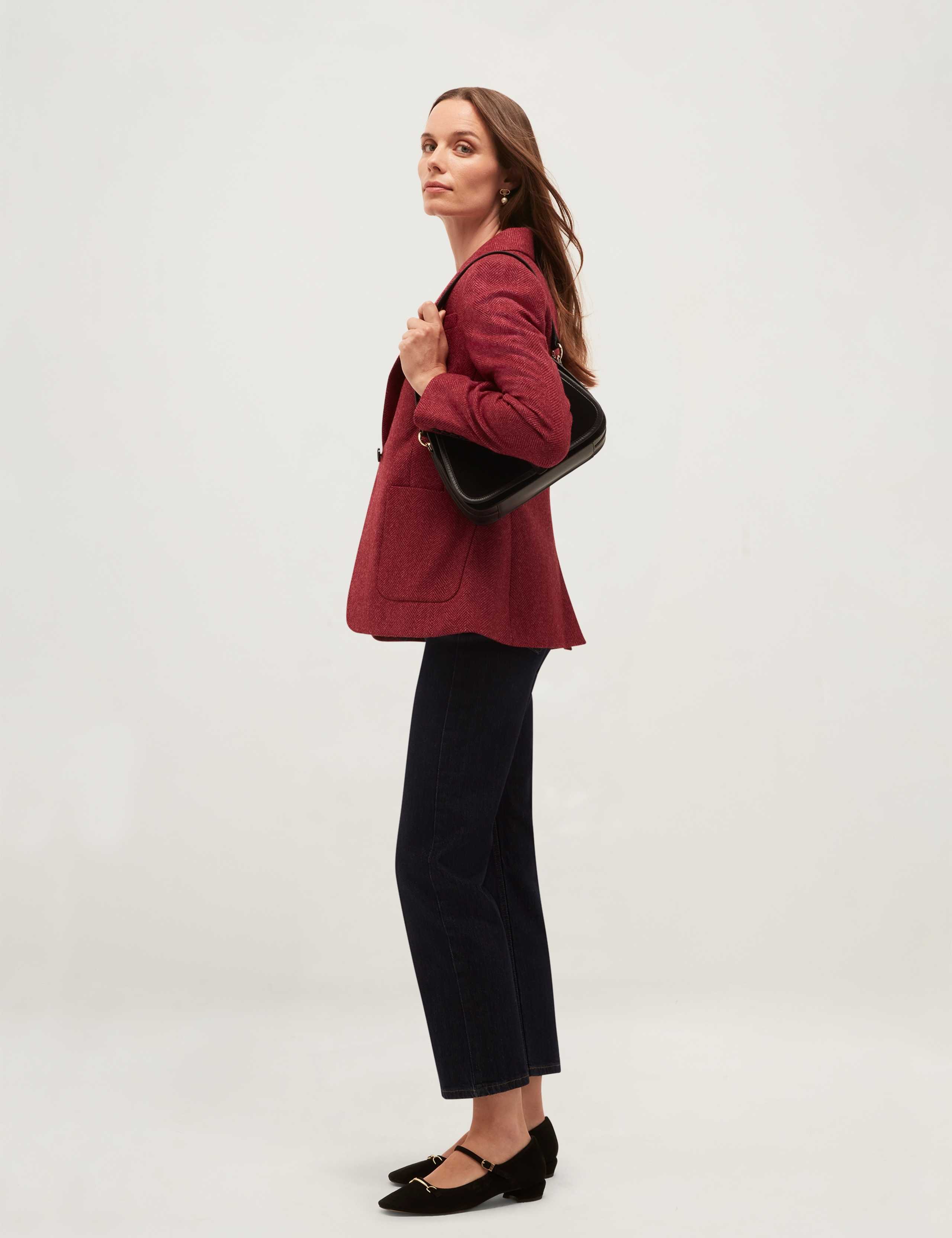Pure Wool Herringbone Short Jacket 7 of 7