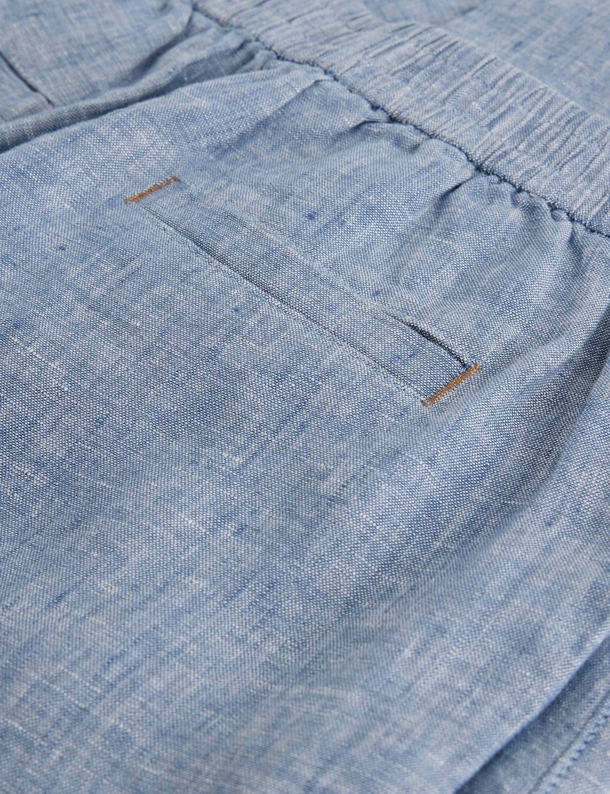 Pure Linen Tapered Ankle Grazer Trousers 5 of 6
