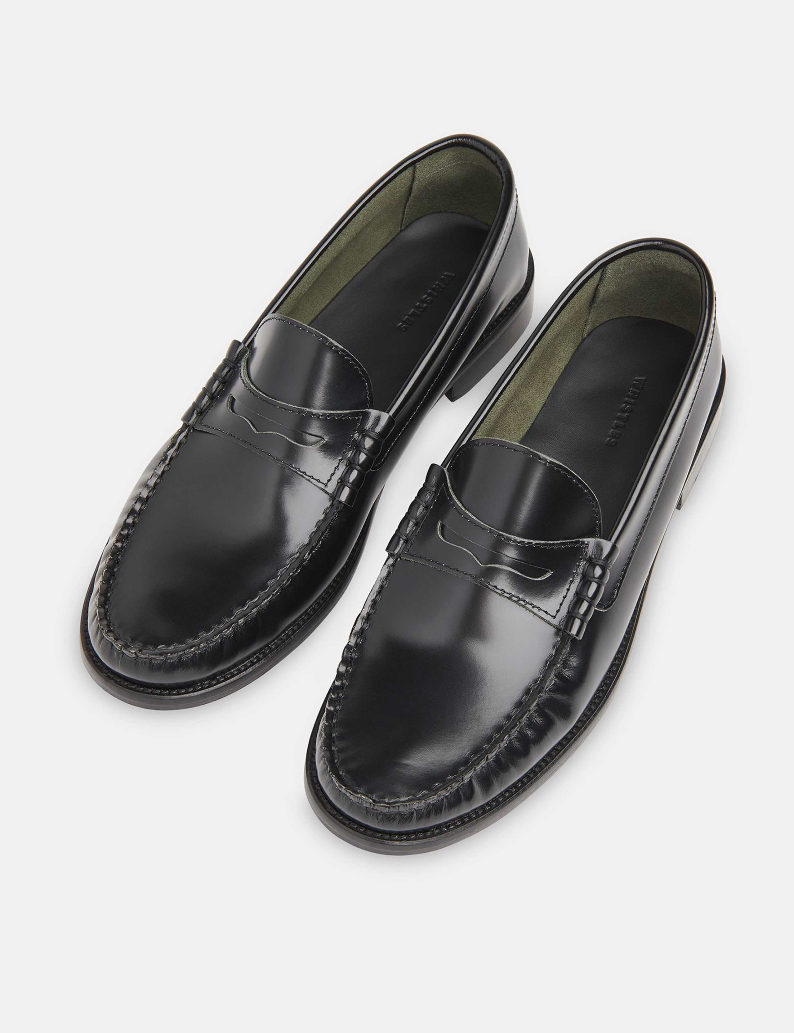 Leather Gloss Slip On Slim Loafers 2 of 2