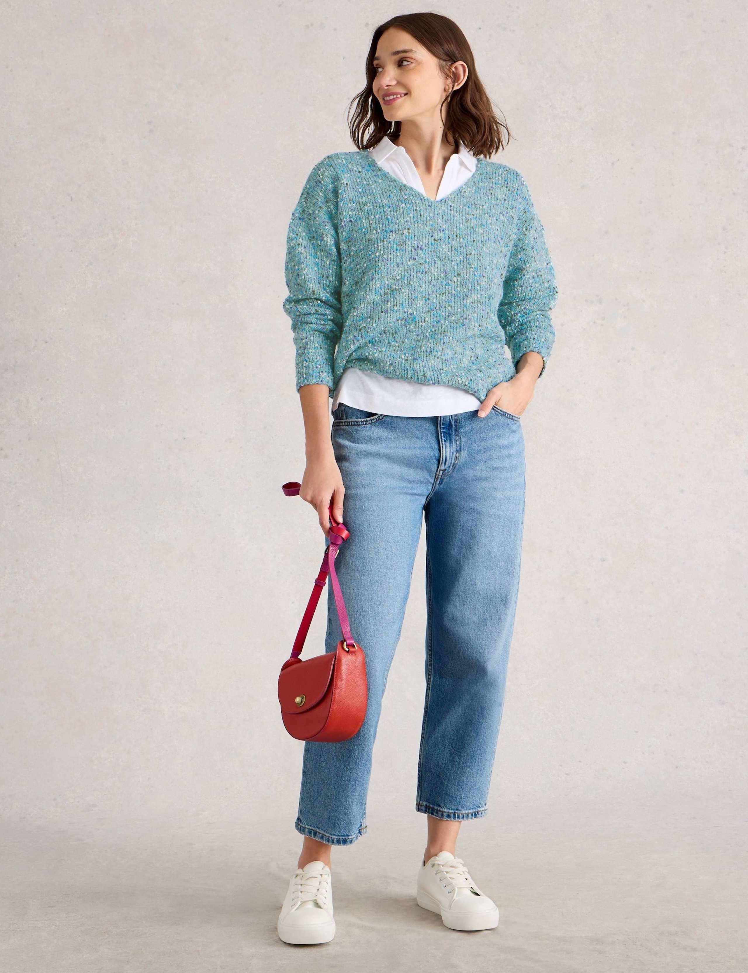 Textured Cosy V-Neck Jumper 1 of 6