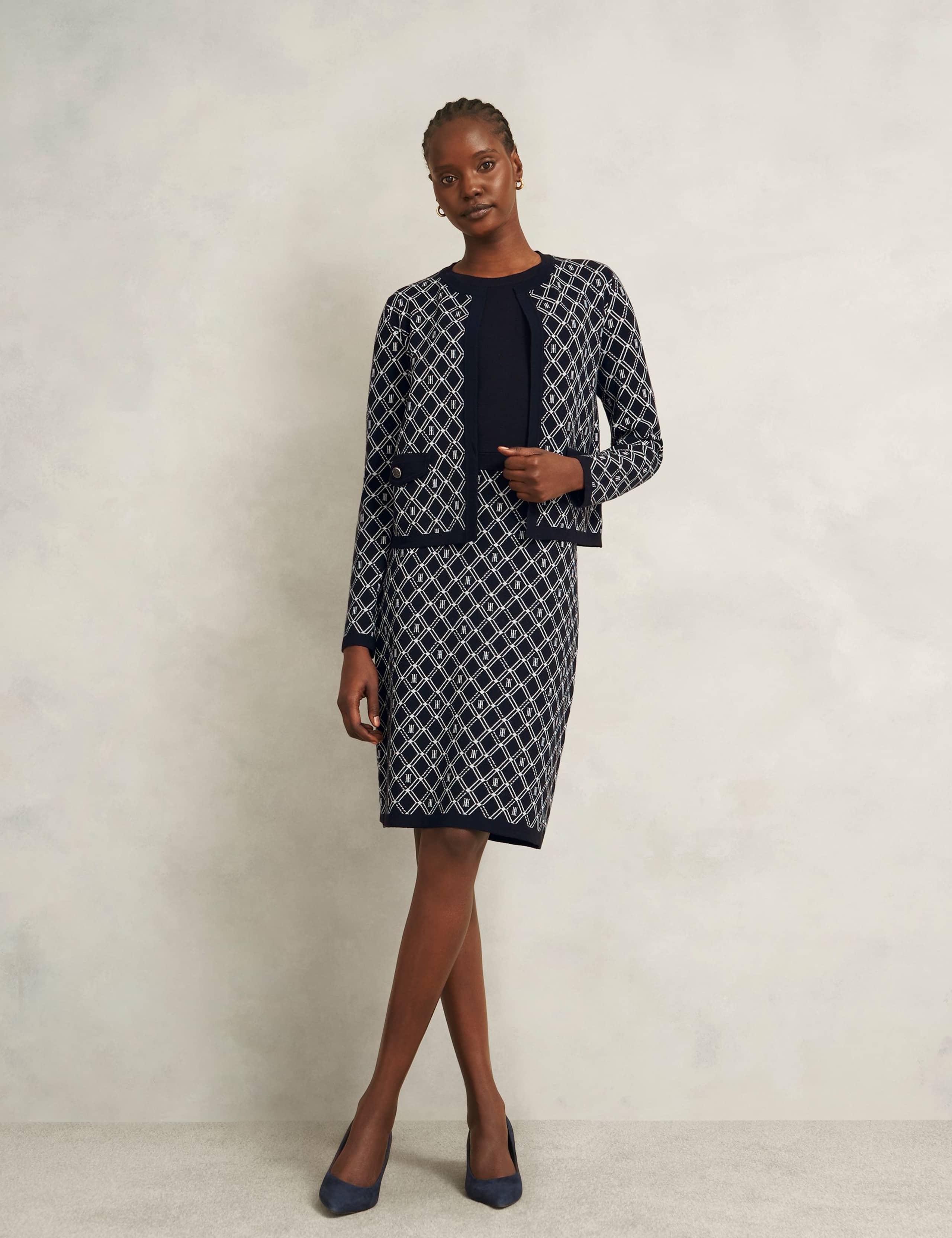 Printed Knee Length Skater Dress 5 of 7