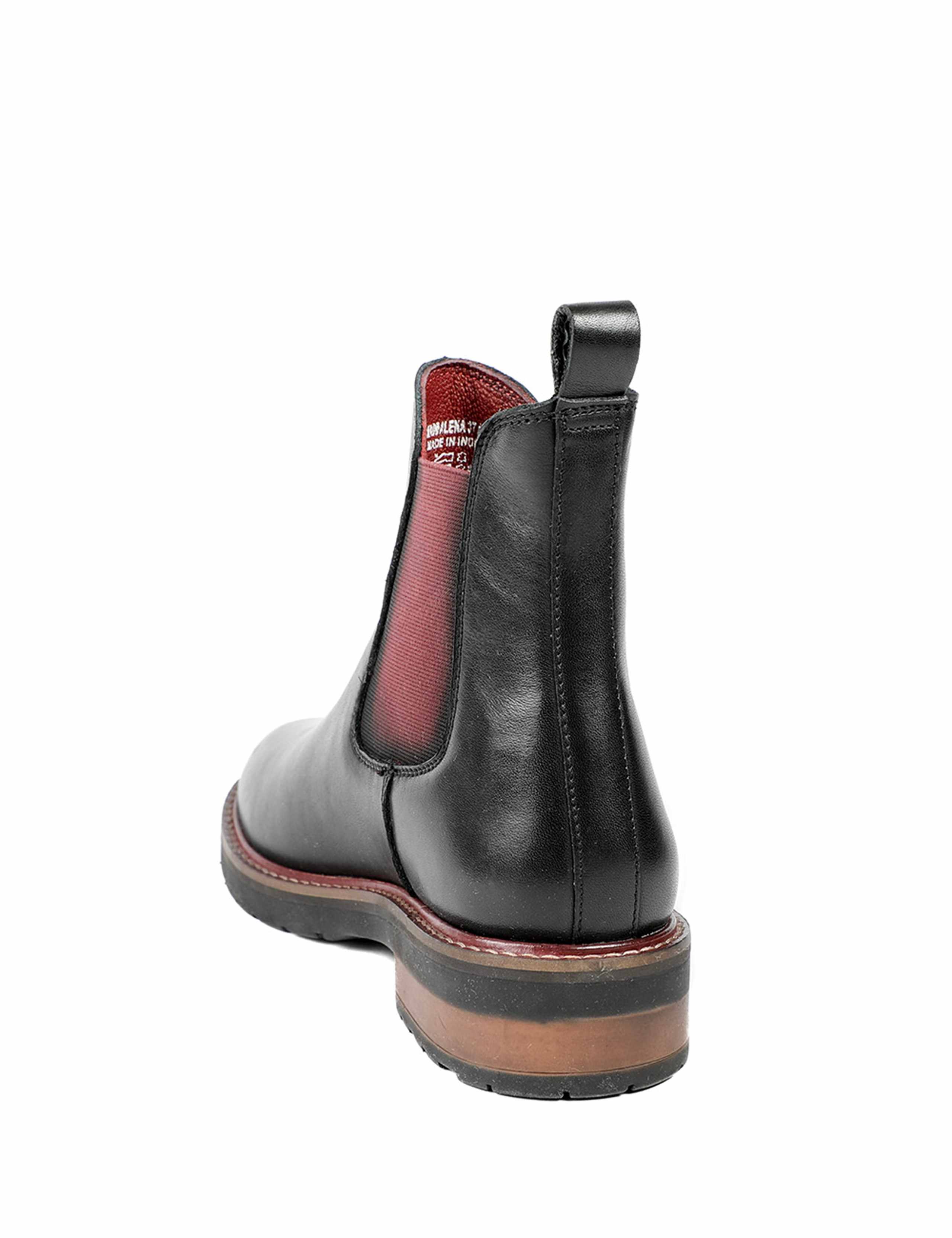 Leather Chelsea Block Heel Ankle Boots 4 of 6
