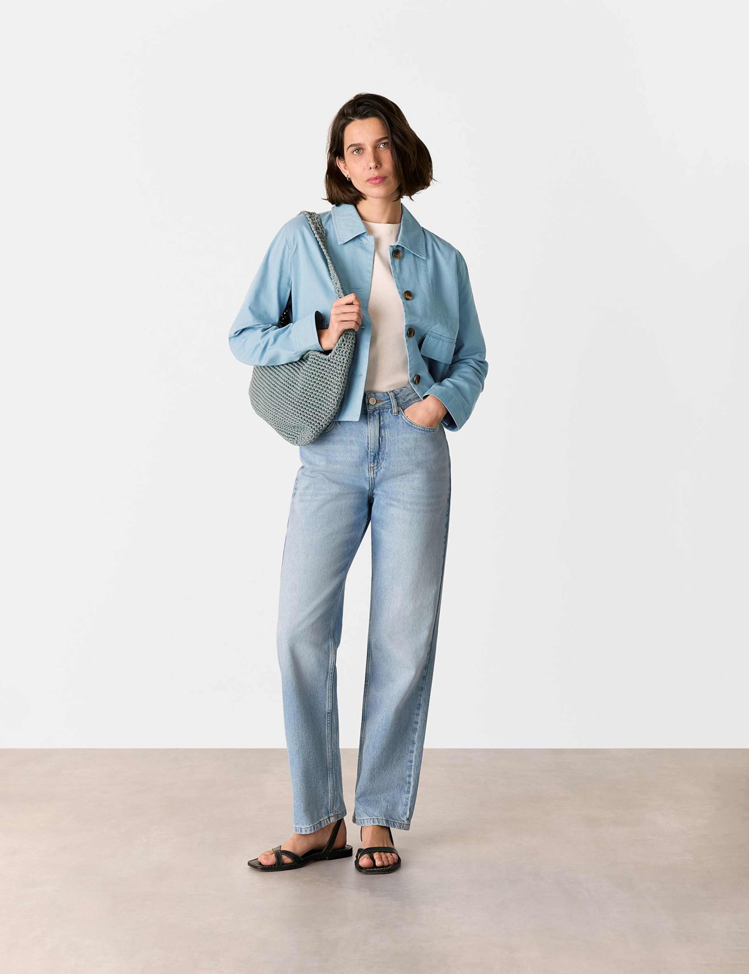 Pure Cotton Collared Short Jacket 3 of 4