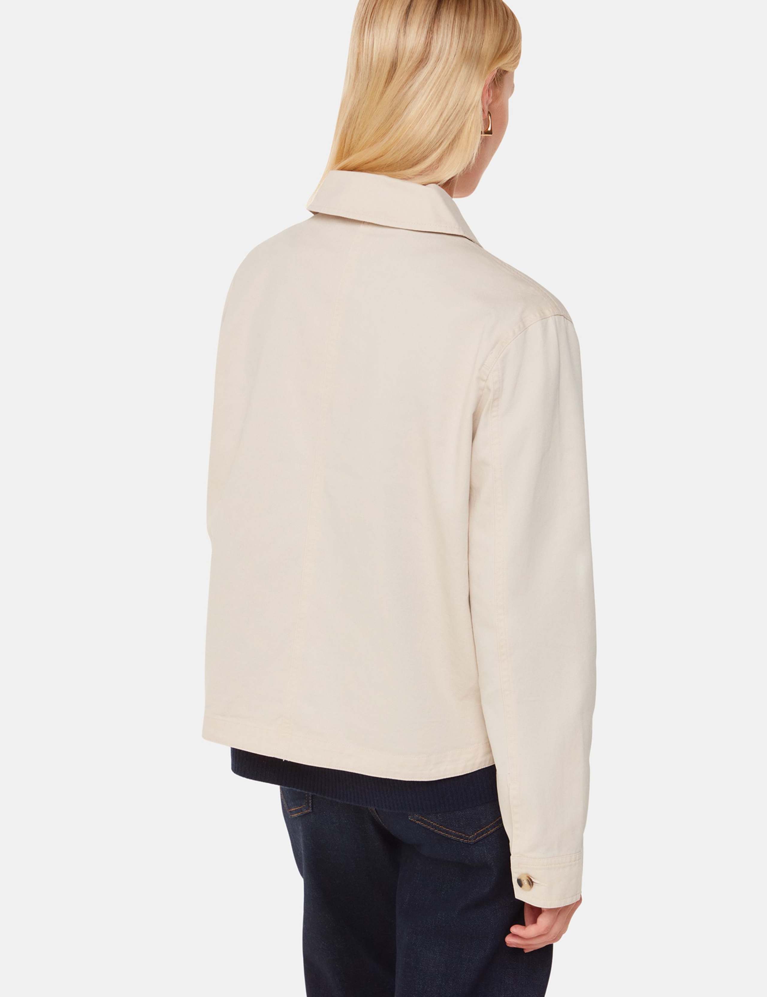 Marie Pure Cotton Collared Short Jacket 3 of 4