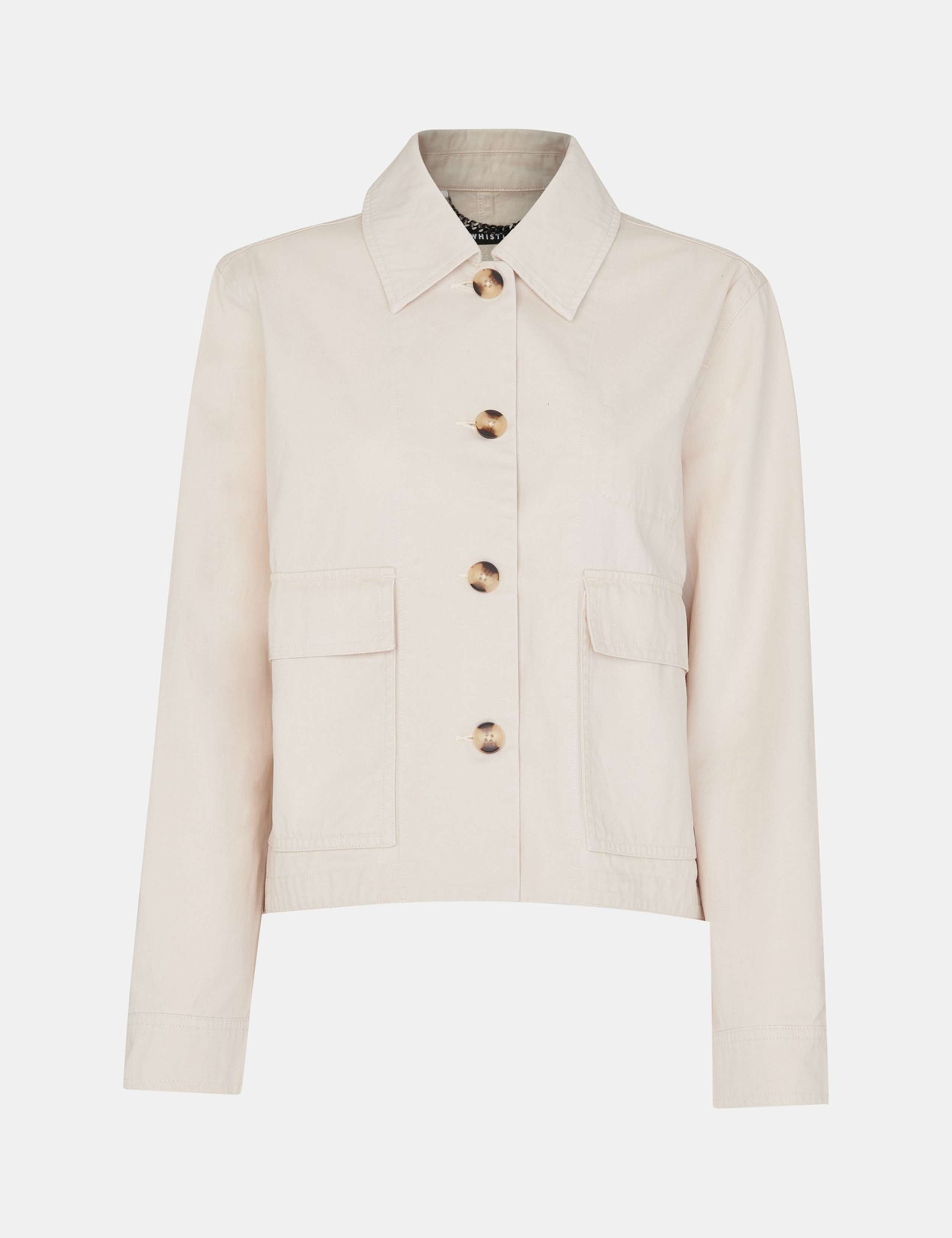 Marie Pure Cotton Collared Short Jacket 2 of 4