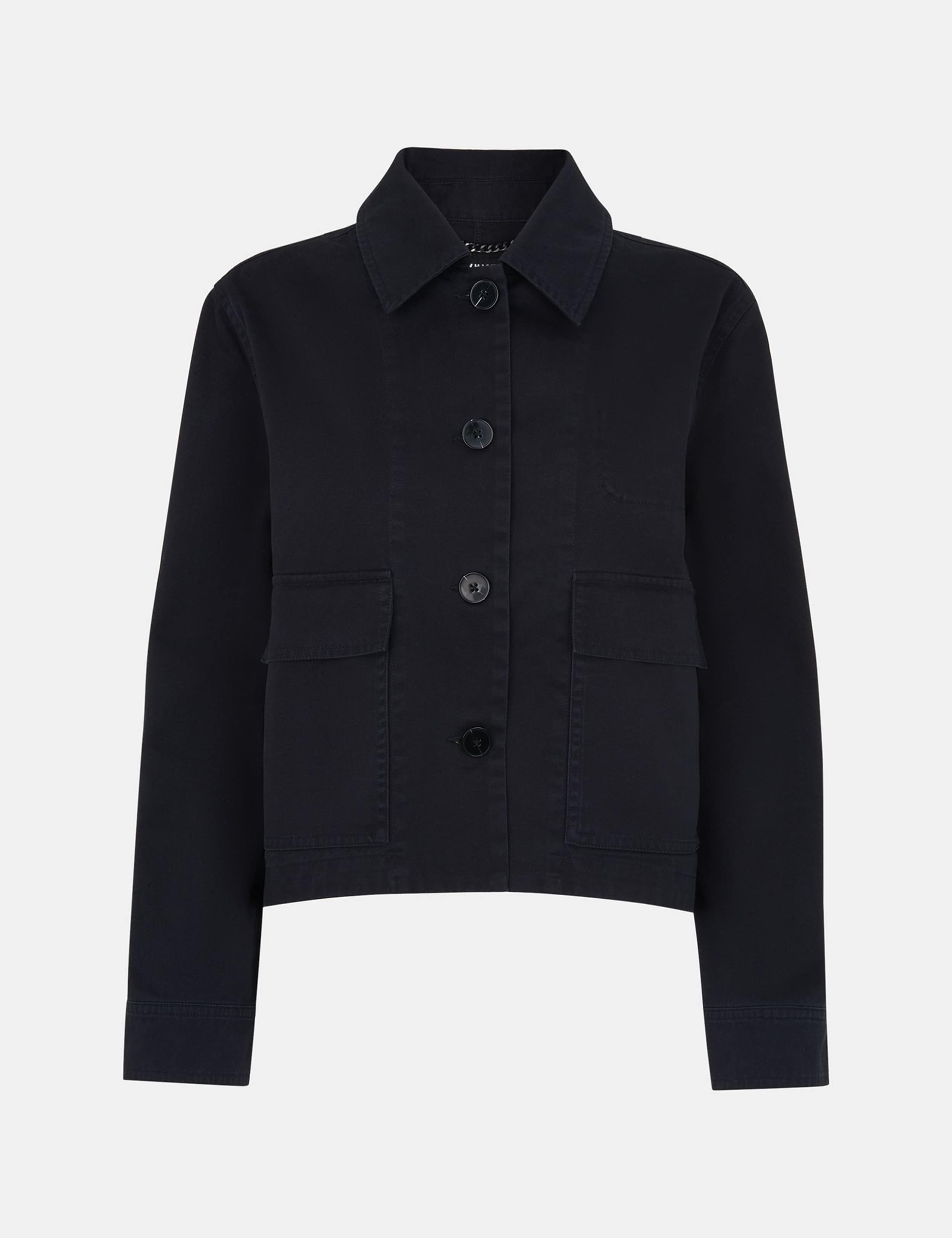 Marie Pure Cotton Collared Short Jacket 2 of 4