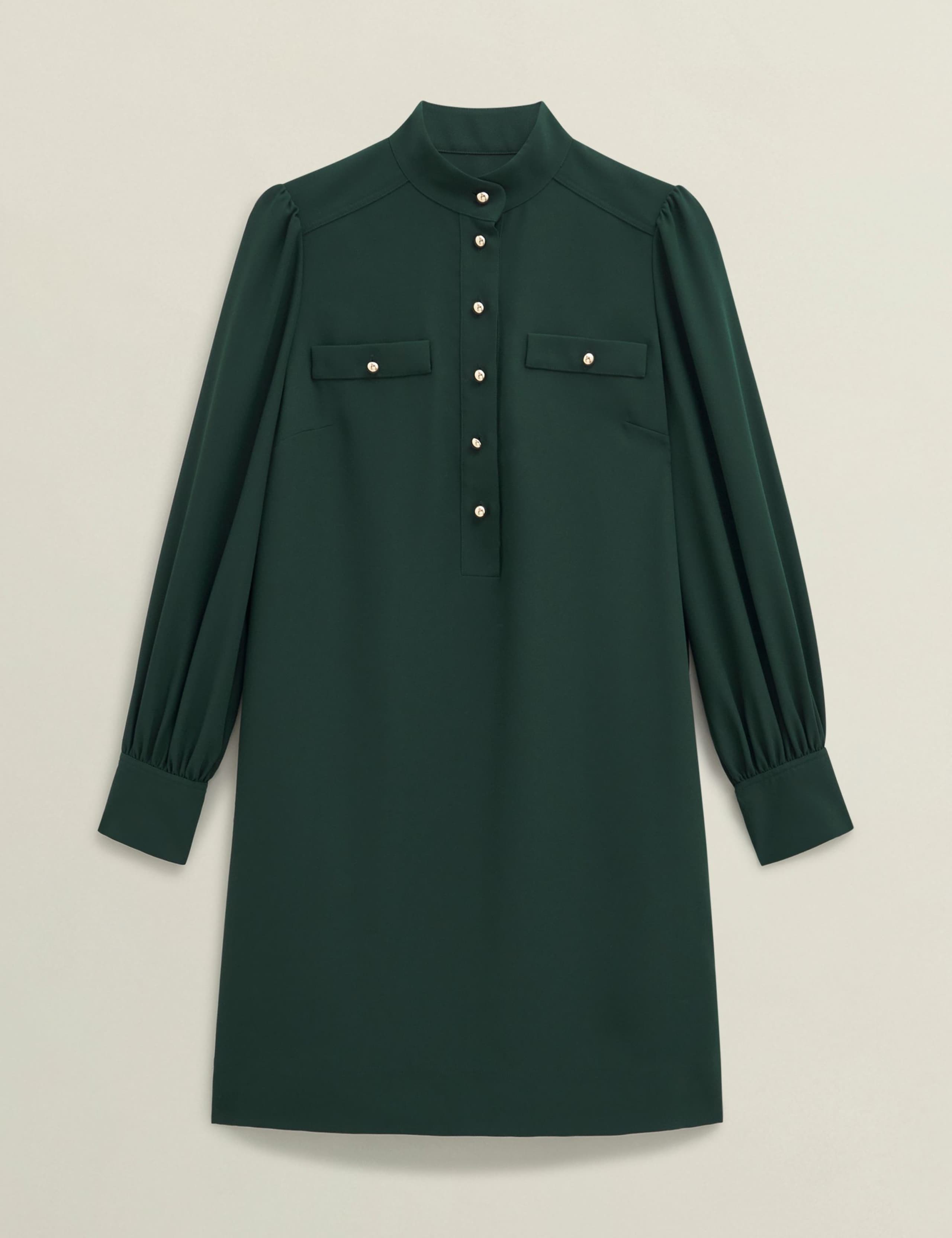 Collared Mini Shirt Dress 2 of 6