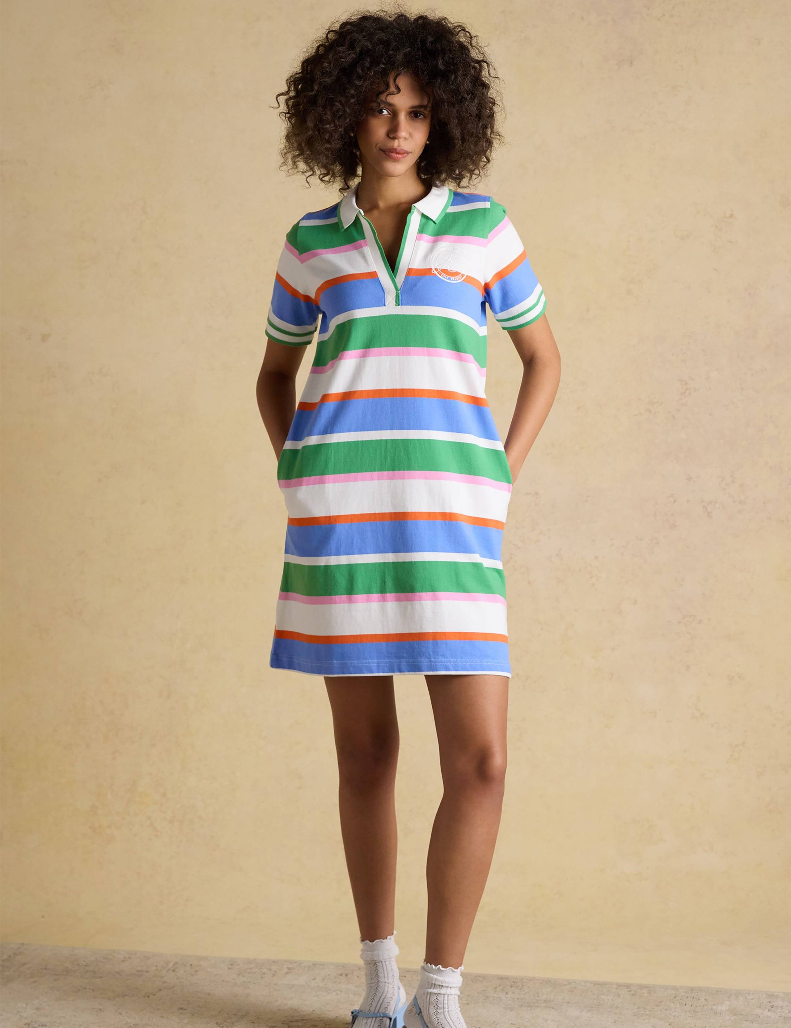 Pure Cotton Striped Mini T-Shirt Dress 1 of 7