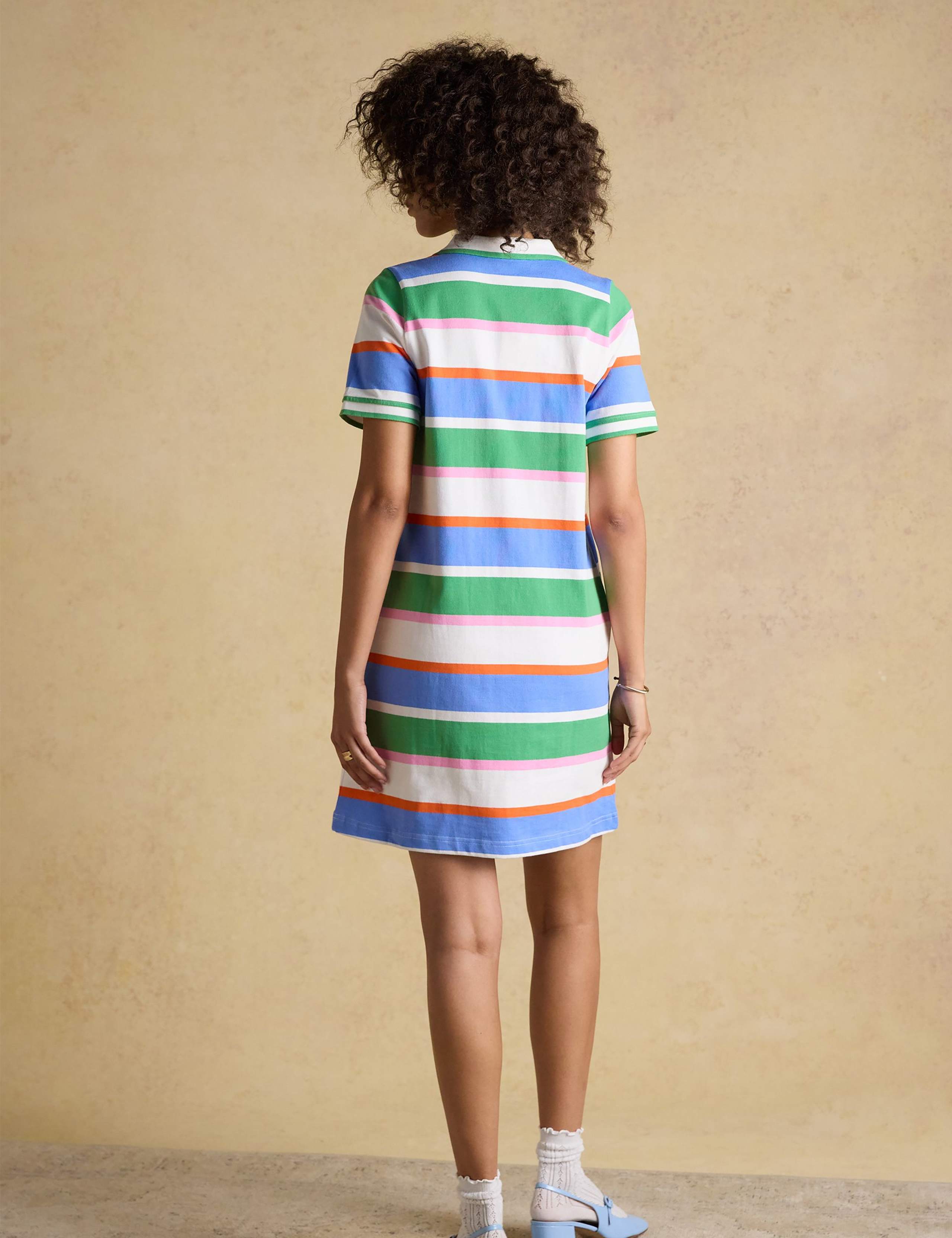 Pure Cotton Striped Mini T-Shirt Dress 3 of 7