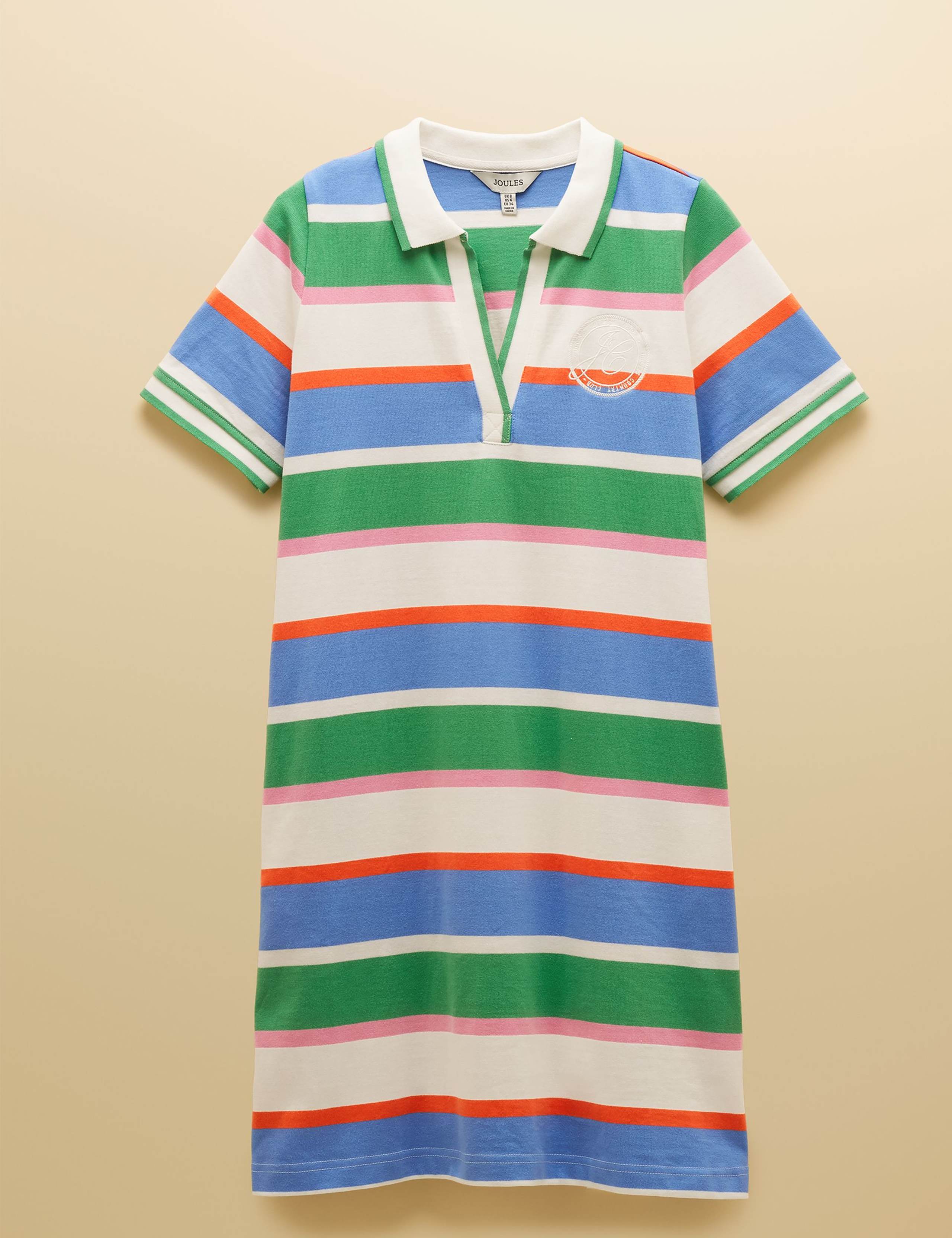 Pure Cotton Striped Mini T-Shirt Dress 2 of 7