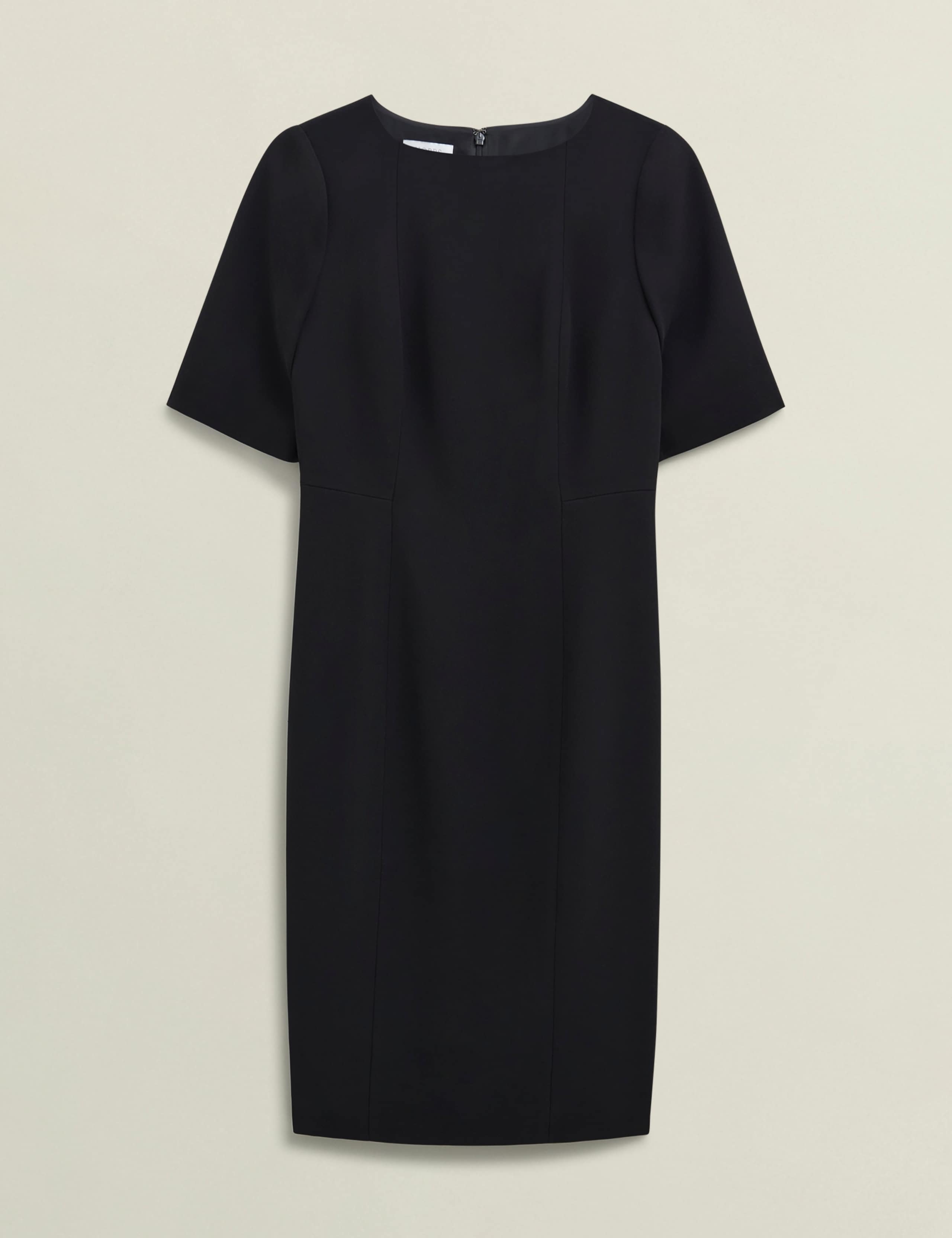 Crepe Knee Length Tailored Shift Dress 2 of 6