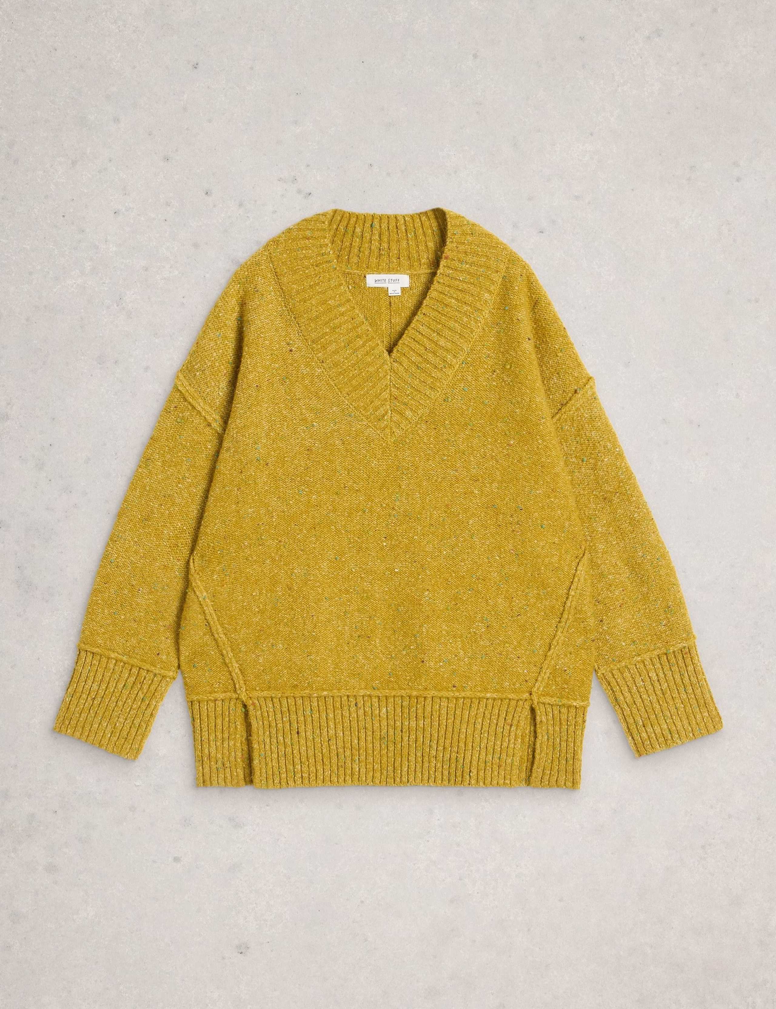 Textured V-Neck Split Hem Jumper 2 of 6