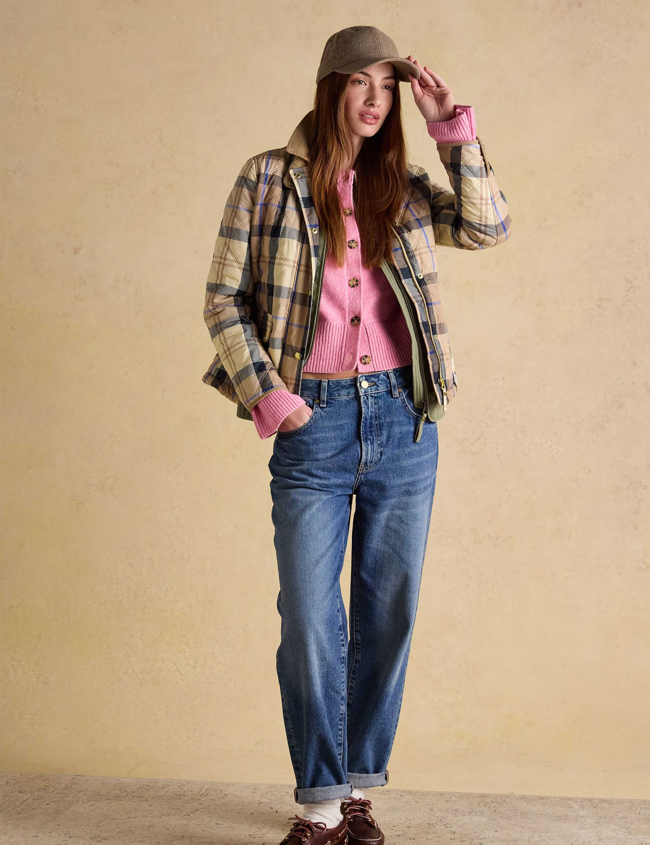 Checked Quilted Collared Jacket 3 of 12