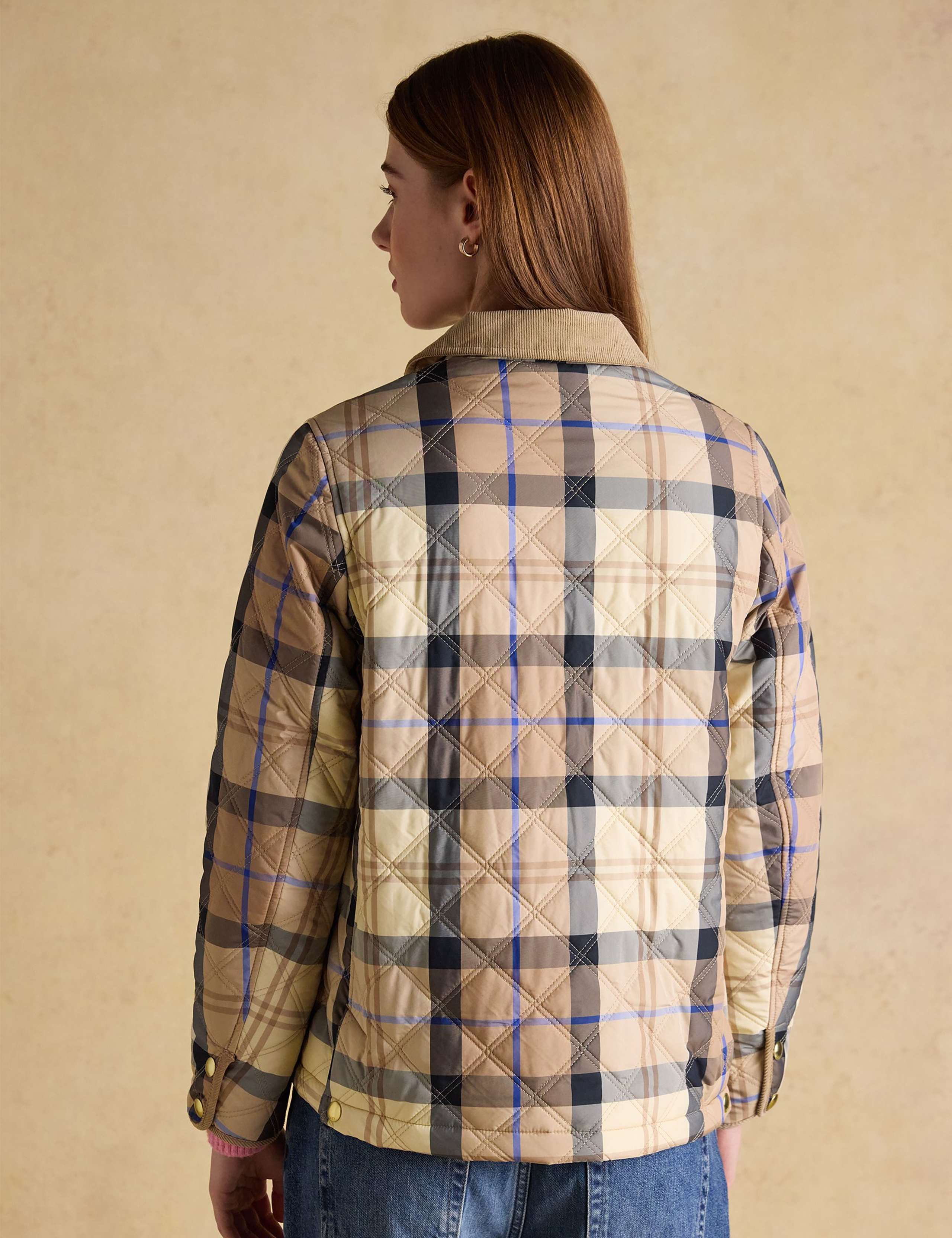 Checked Quilted Collared Jacket 4 of 12