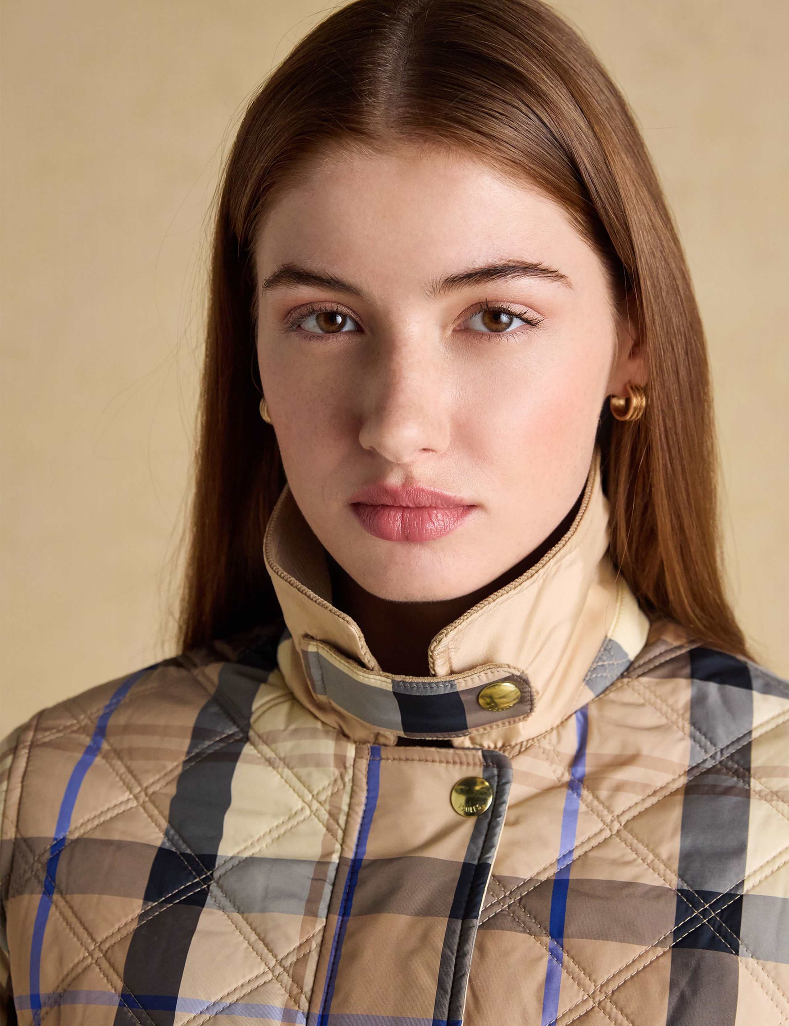 Checked Quilted Collared Jacket 5 of 12