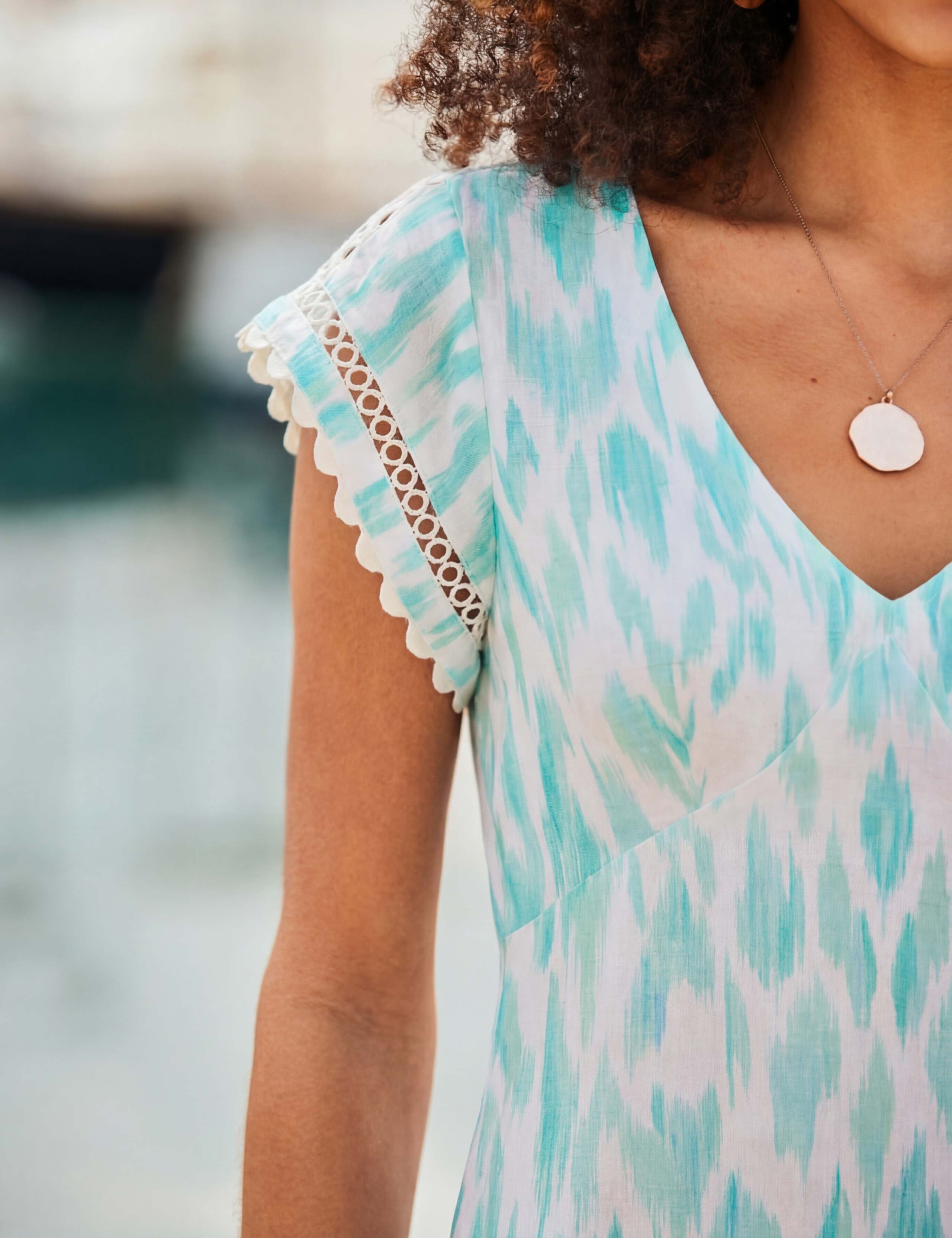 Linen Rich Abstract Print Mini Shift Dress 2 of 5