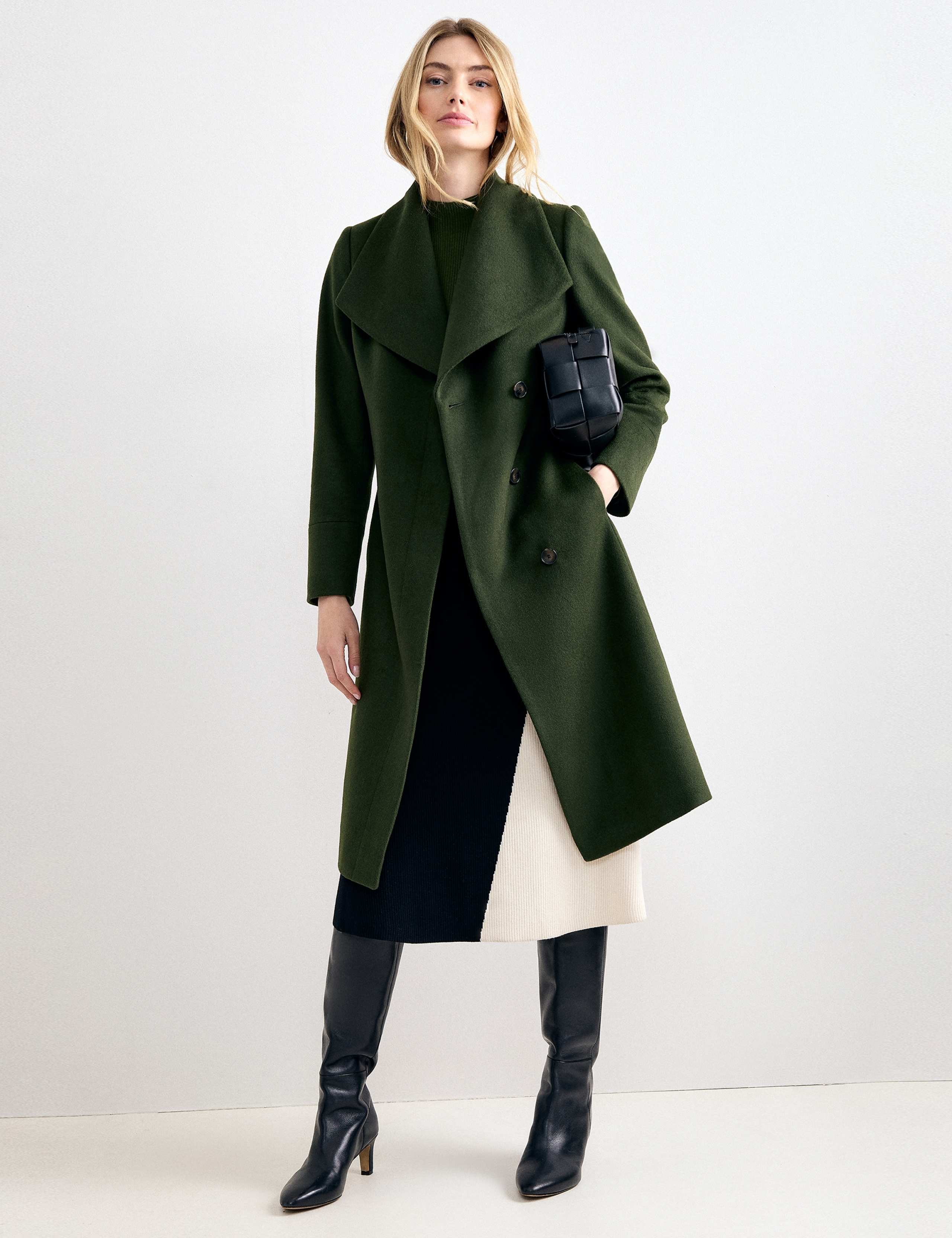 Knitted Colour Block Funnel Neck Midi Dress 7 of 7