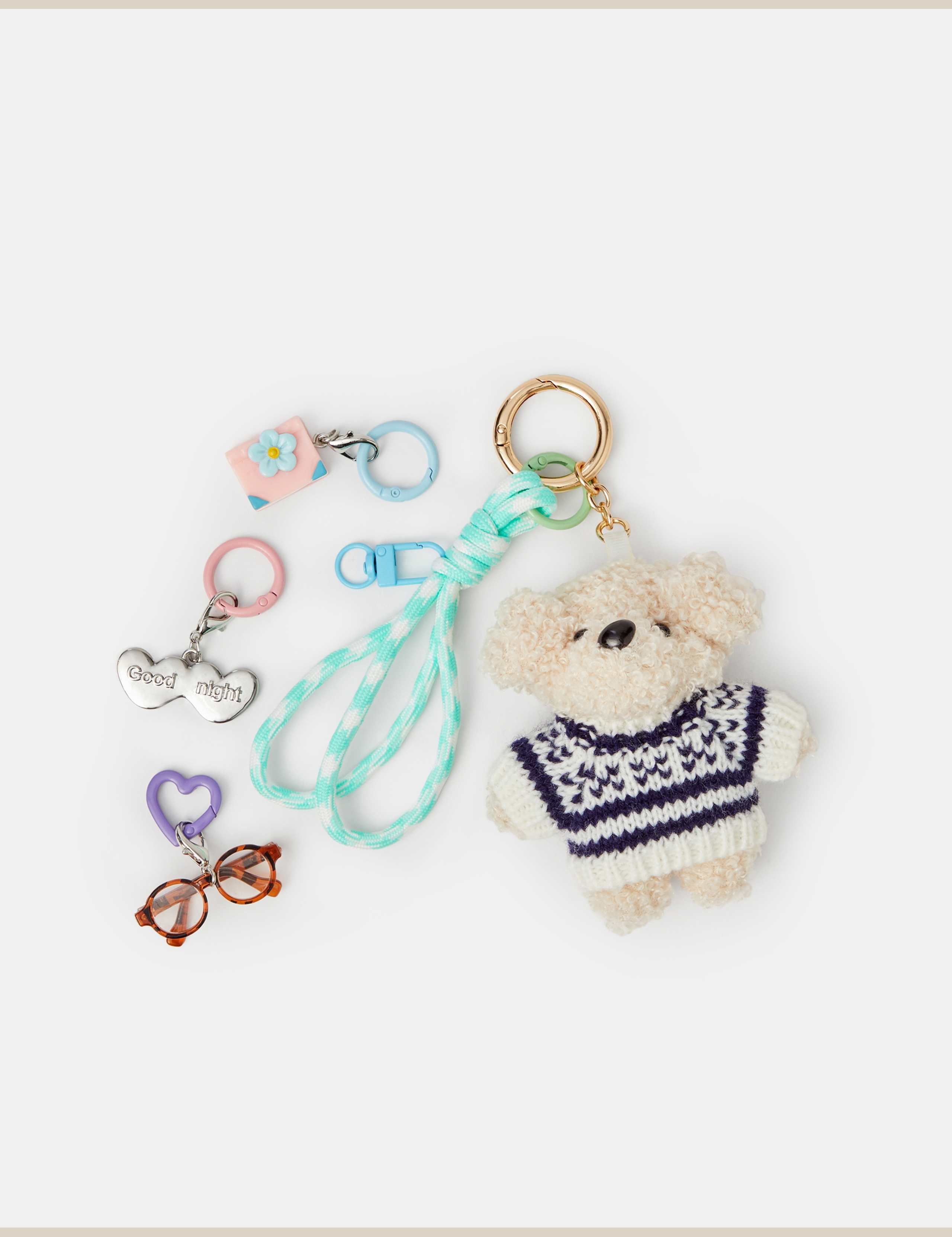 3 Pack Snuggle Pup Bag Charm Keyring 2 of 3