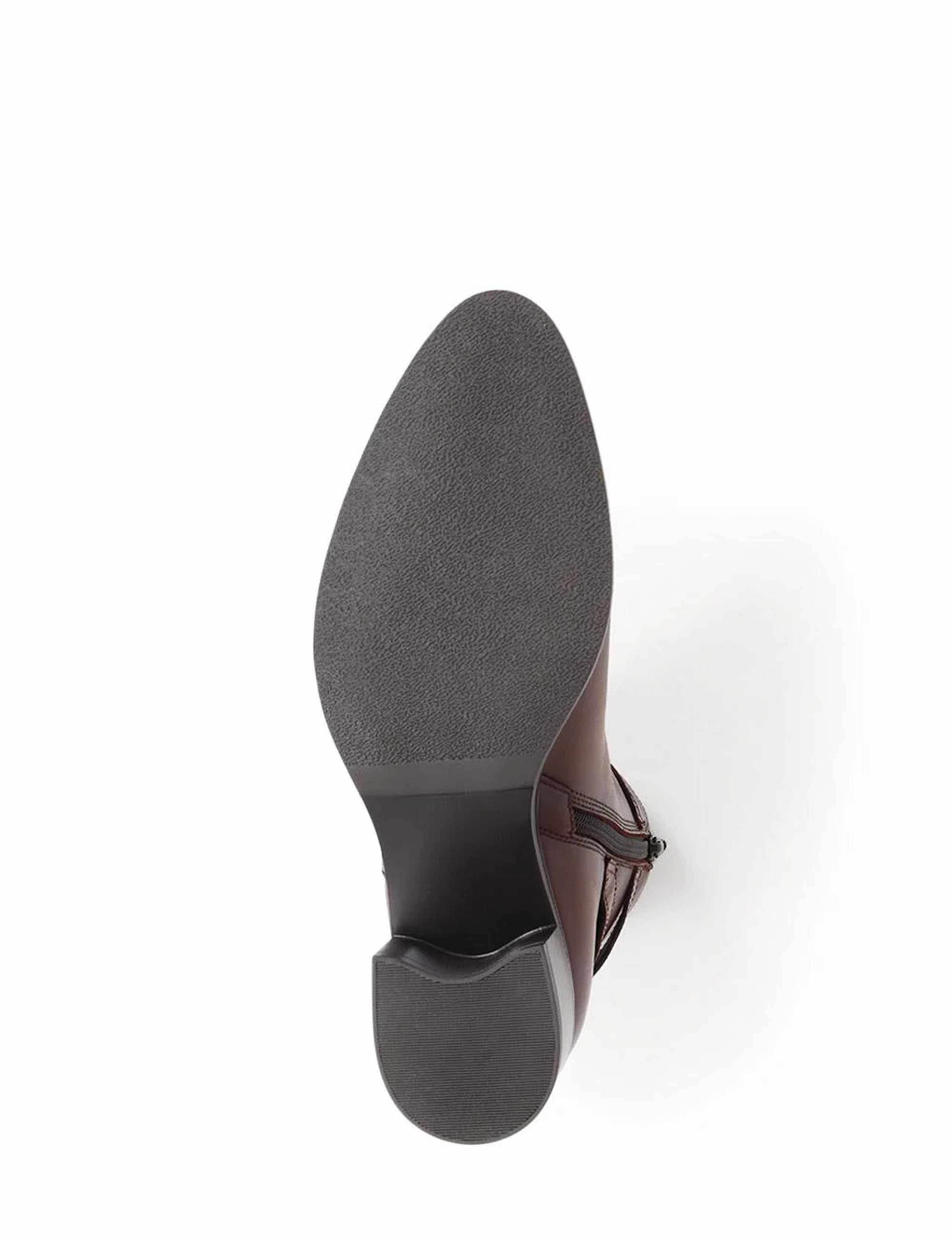 Leather Block Heel Ankle Boots 5 of 6