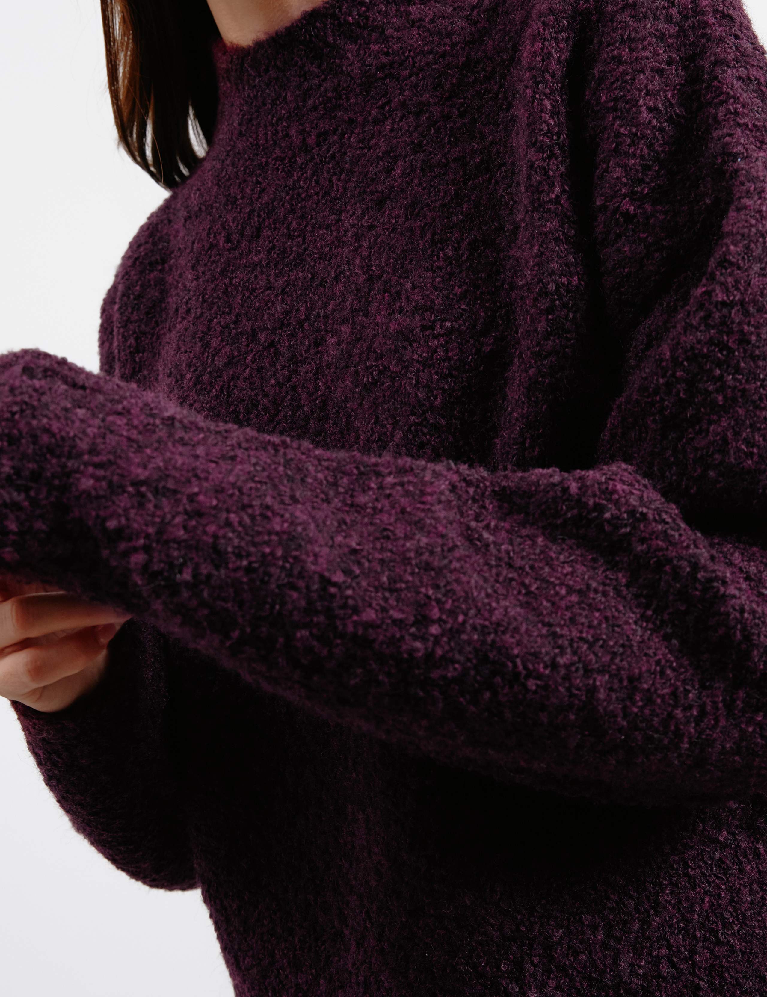 Bouclé Crew Neck Jumper with Wool 4 of 5