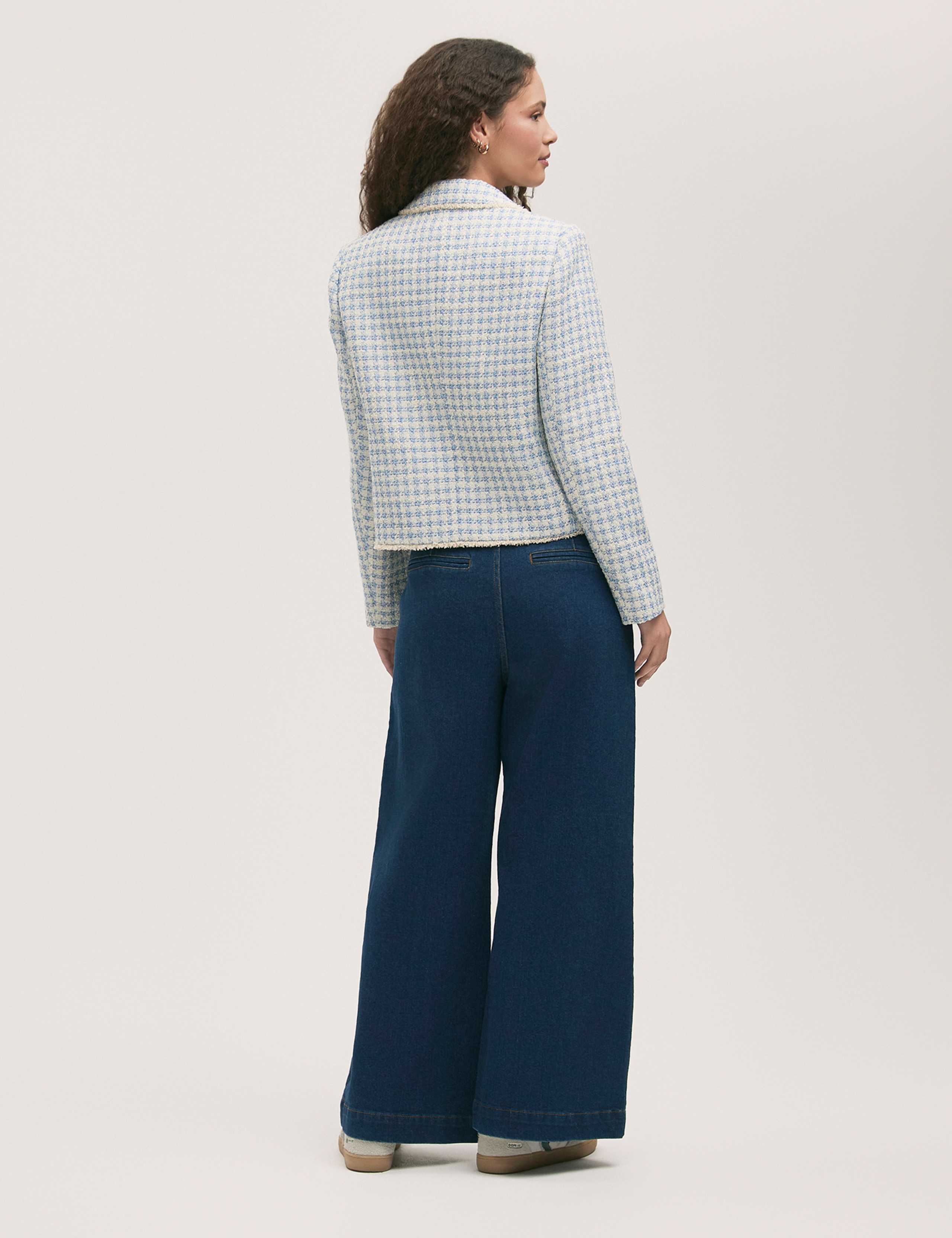 Tweed Textured Single Breasted Blazer 3 of 4
