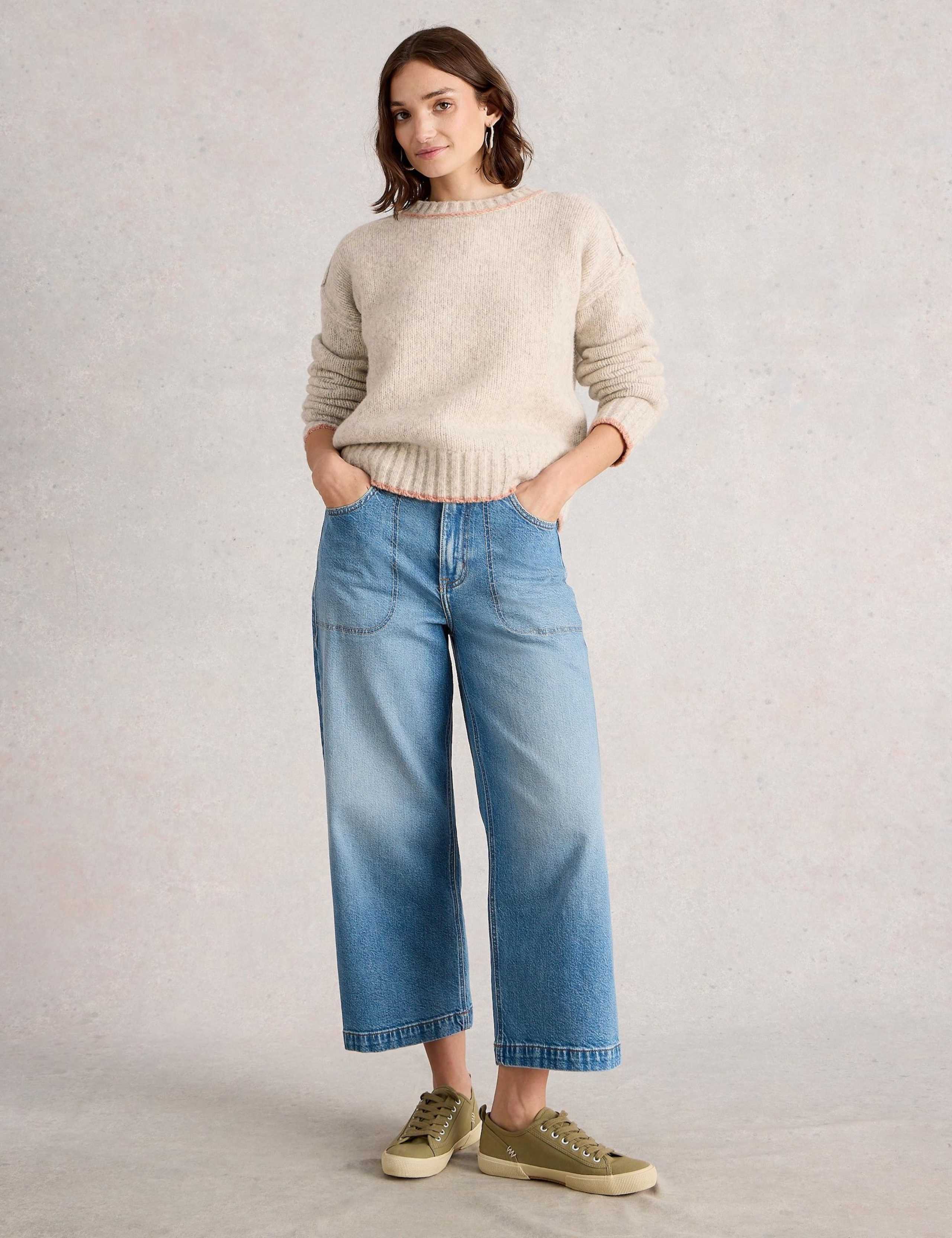 Justine Crew Neck Jumper with Cotton 1 of 6