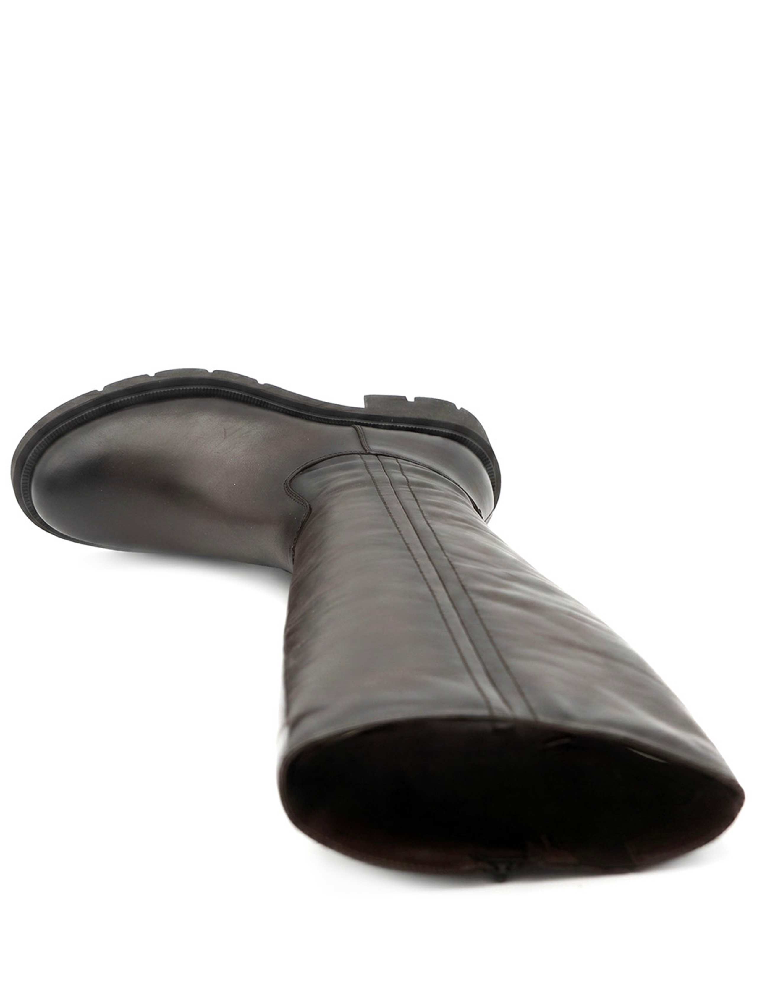 Leather Block Heel Knee High Boots 4 of 6