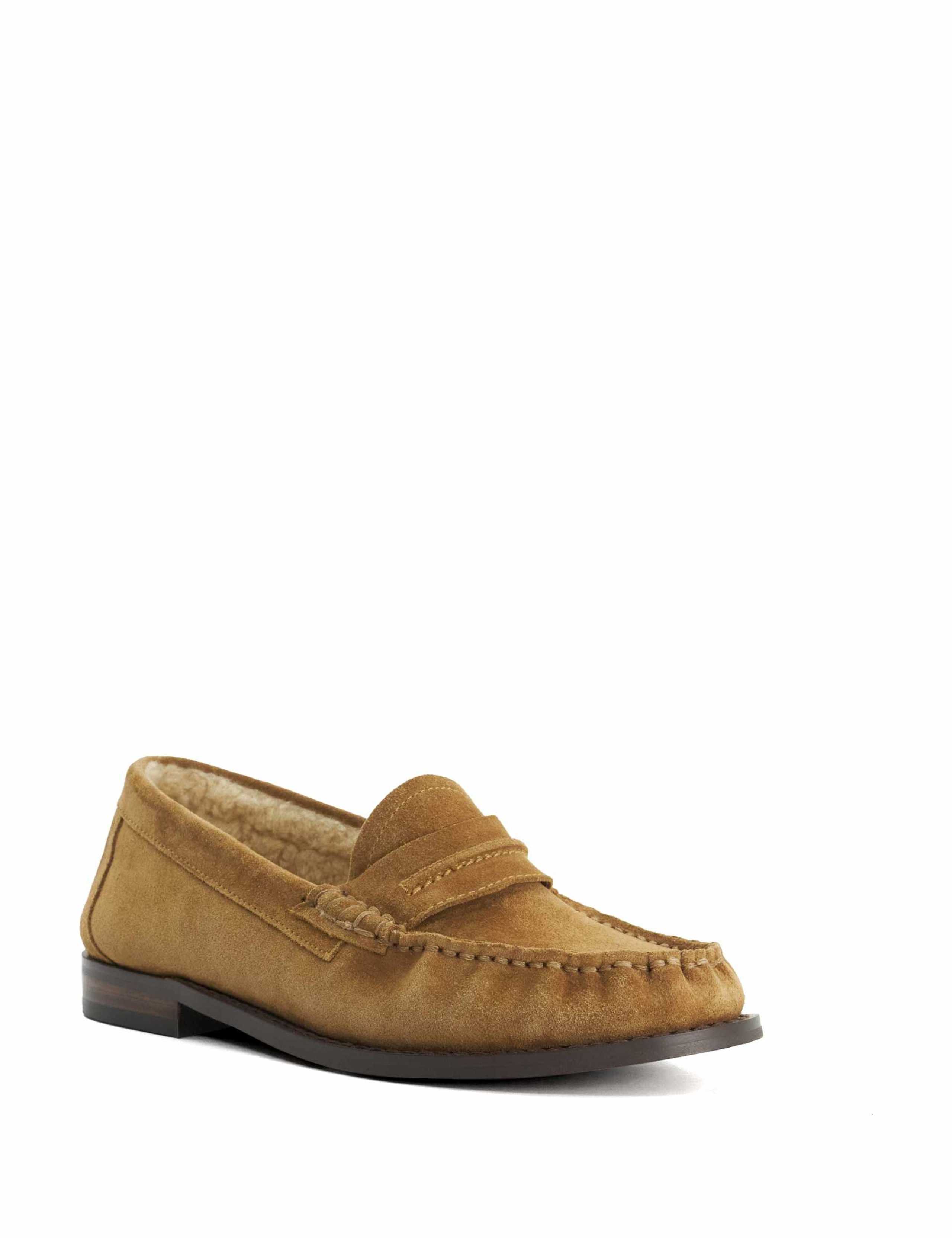 Suede Faux Fur Lined Loafers 3 of 5