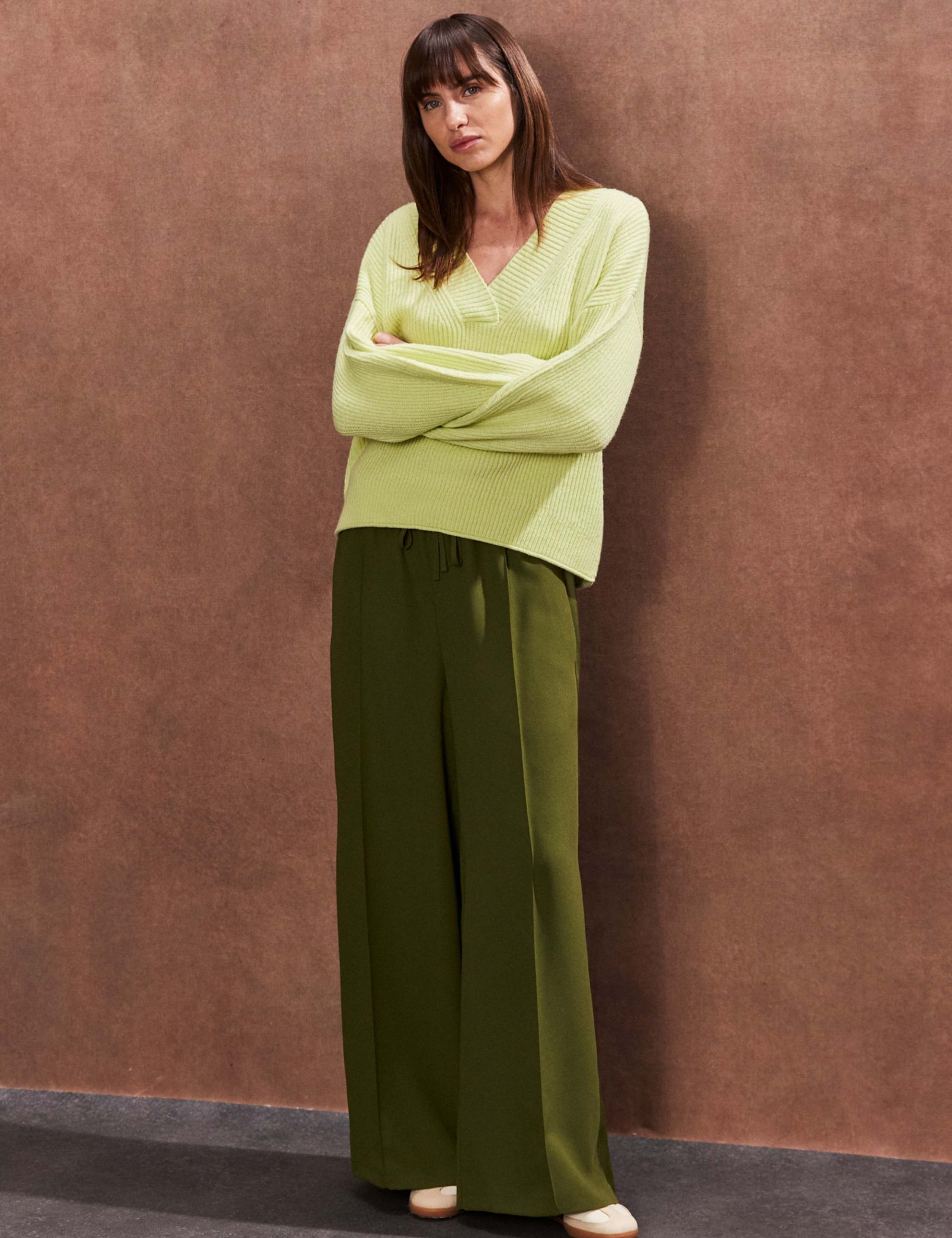 Satin Side Stripe Wide Leg Trousers 2 of 5