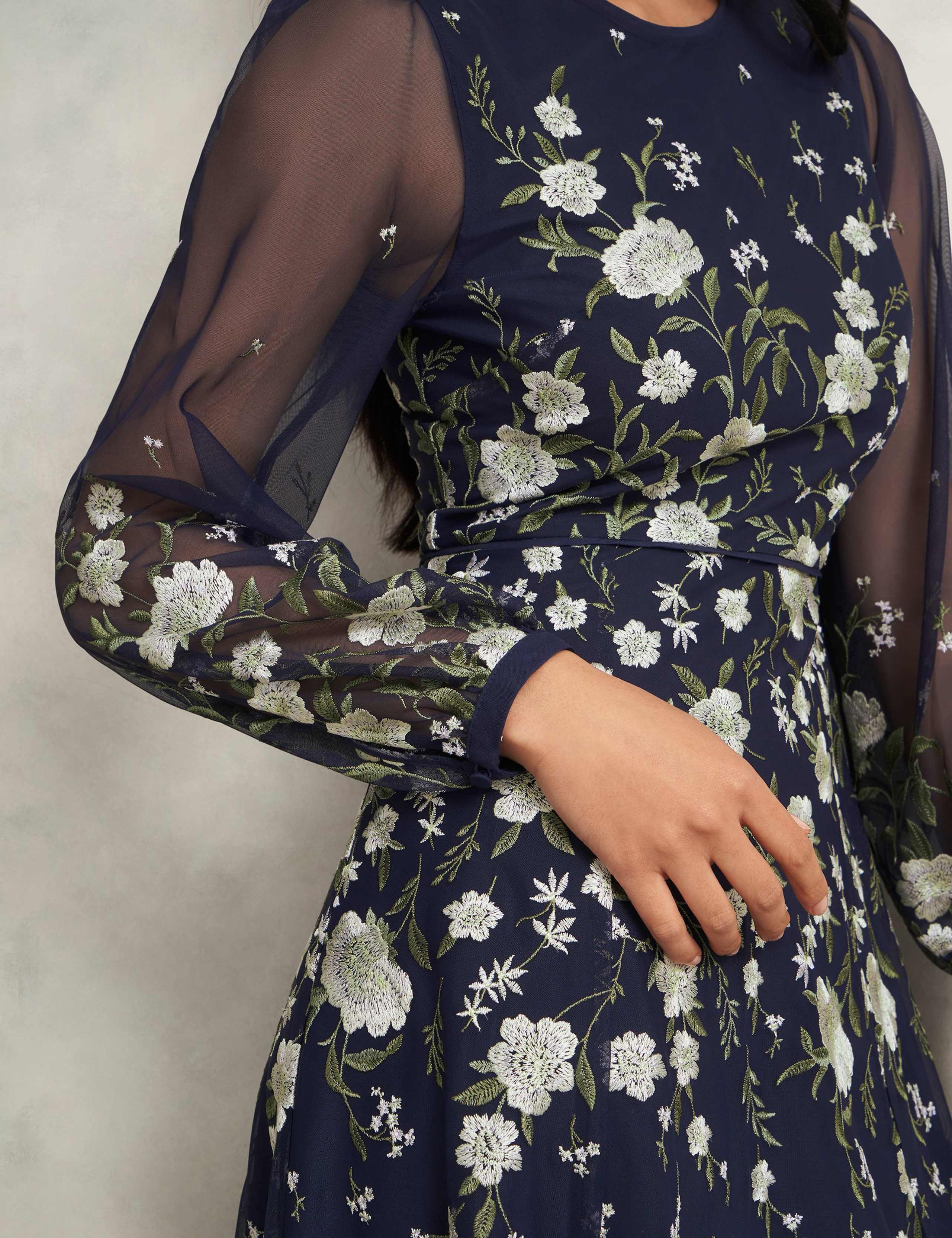 Embroidered Midi Skater Dress 5 of 5