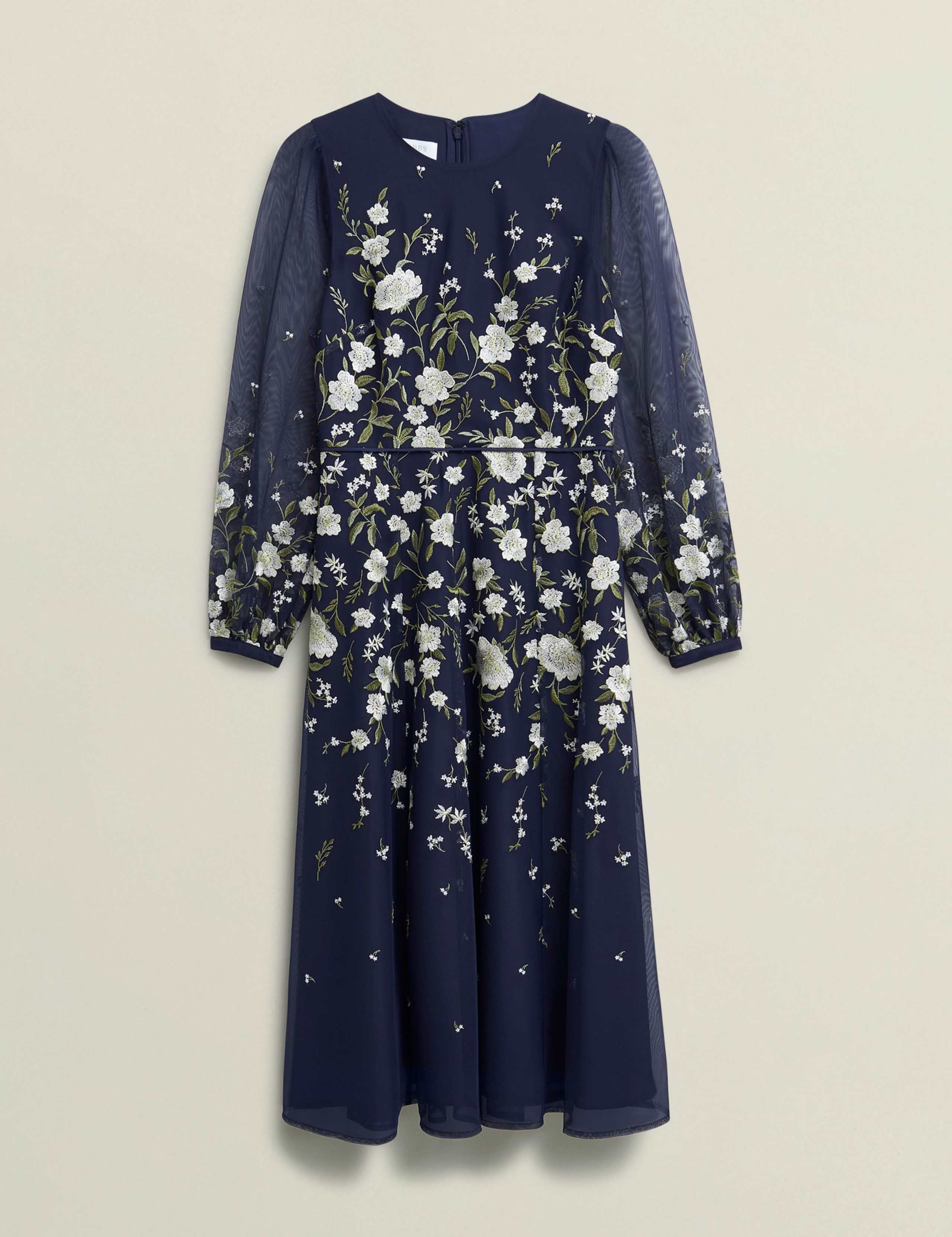 Embroidered Midi Skater Dress 2 of 5