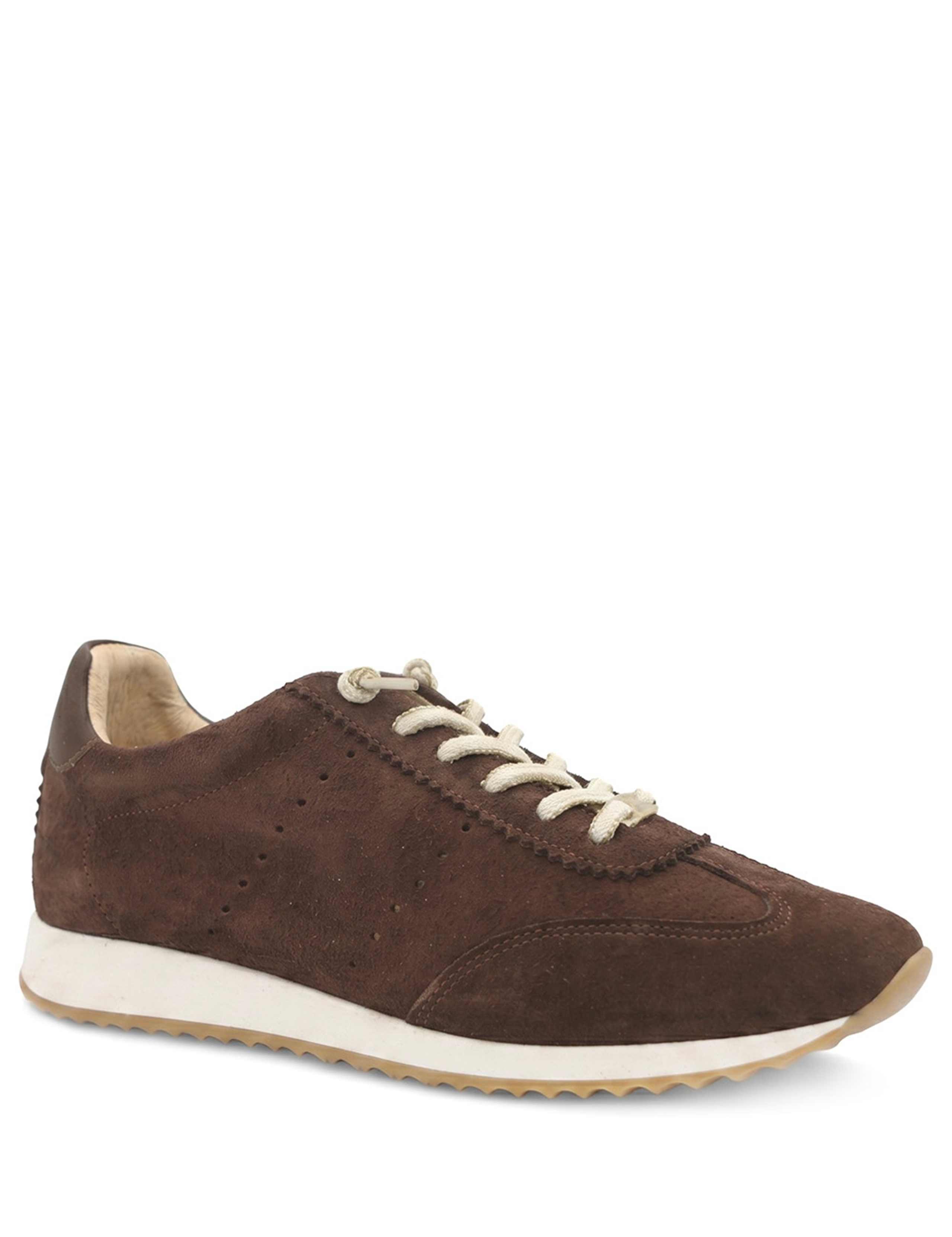 Alenya Suede Leather Lace Up Trainers 3 of 6