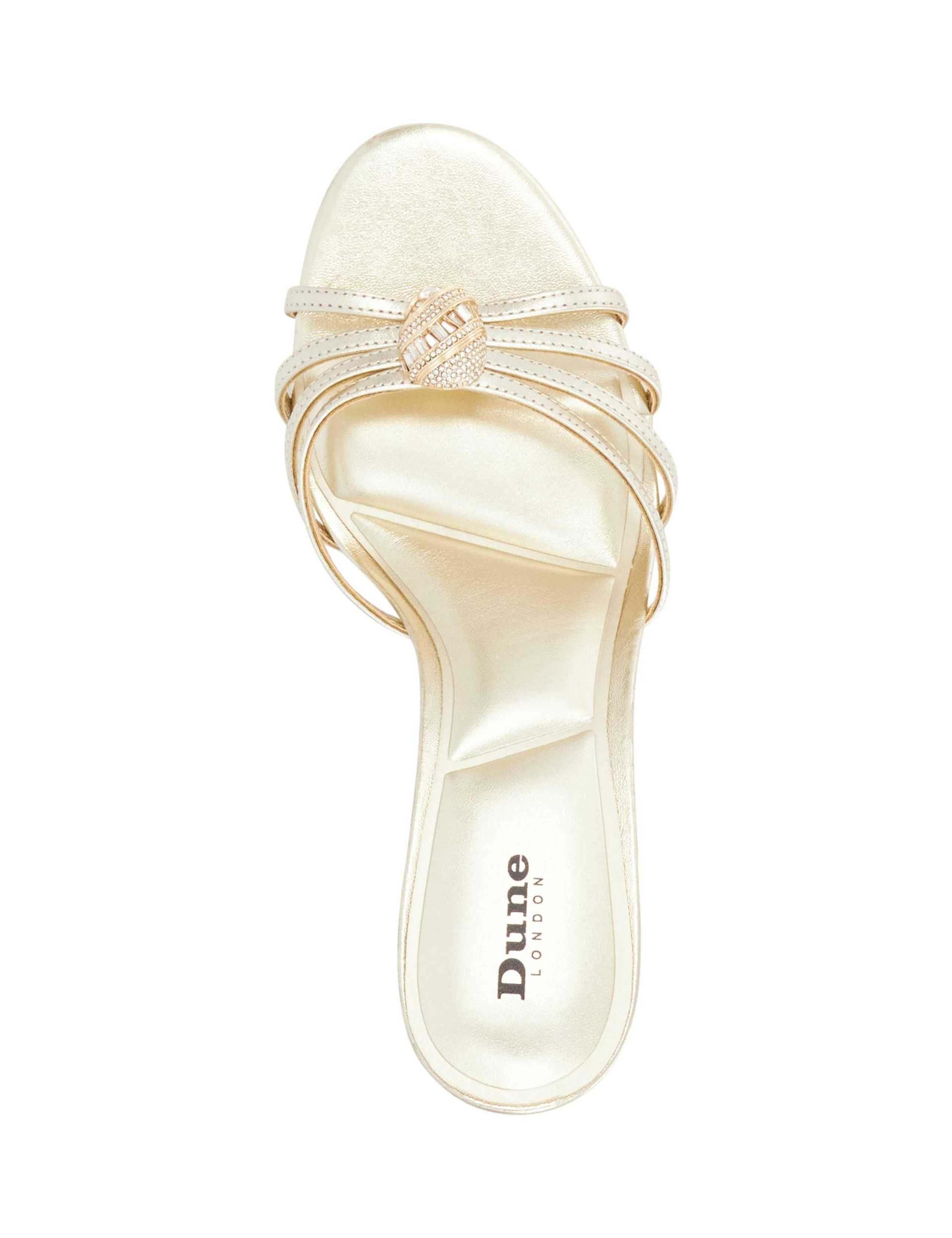 Leather Diamante Stiletto Heel Sandals 5 of 5