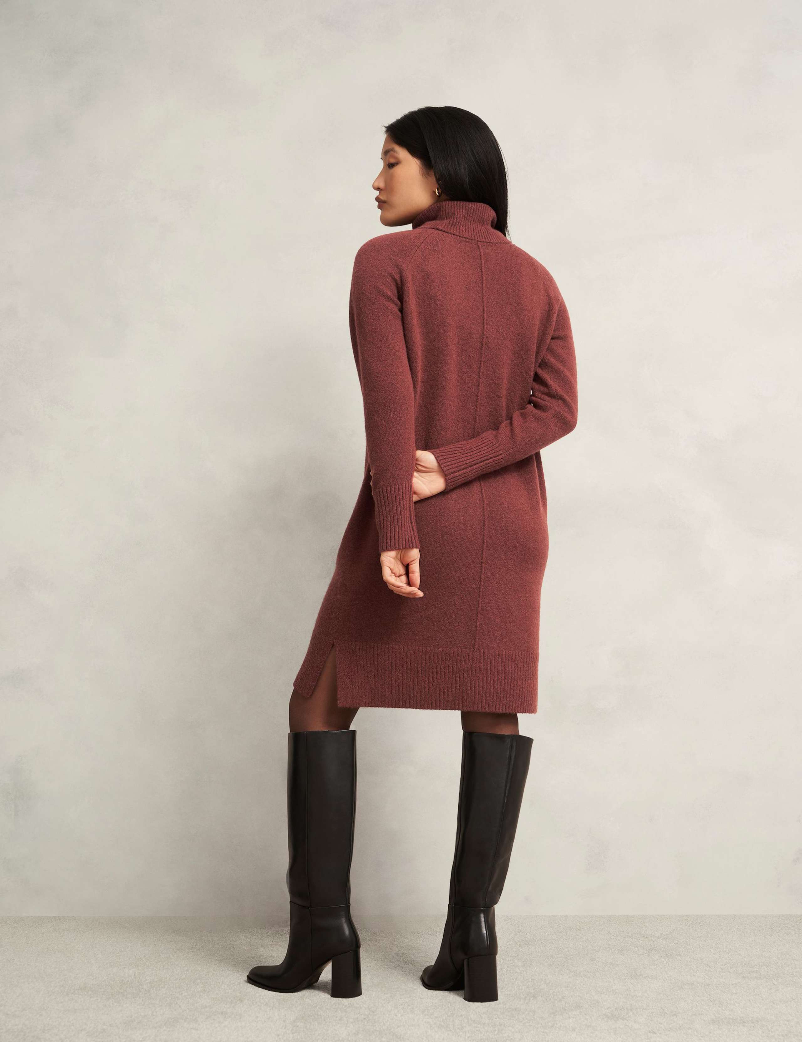 Merino Wool Blend Knitted Dress with Alpaca 4 of 6