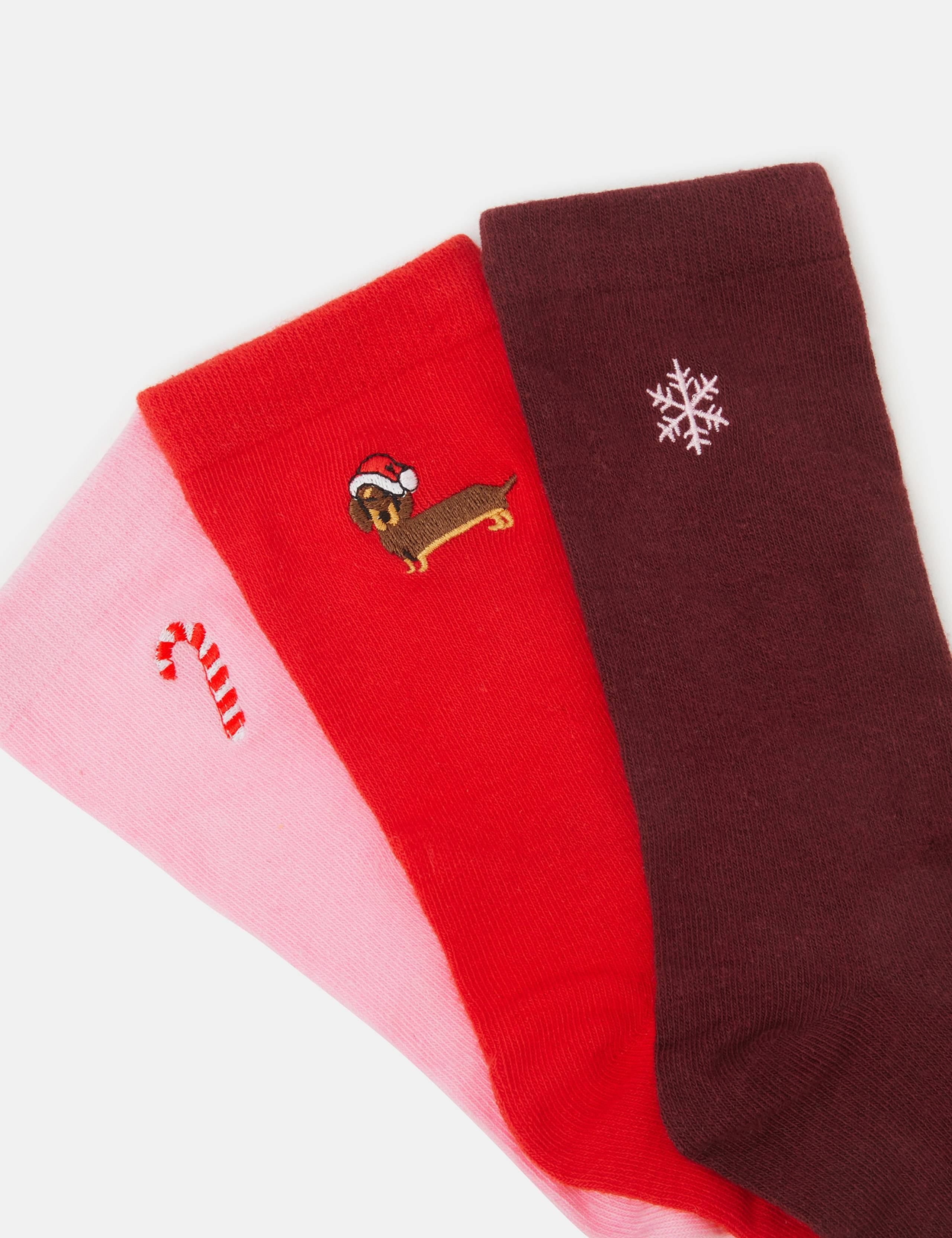 3 Pack Christmas Ankle Socks 2 of 2