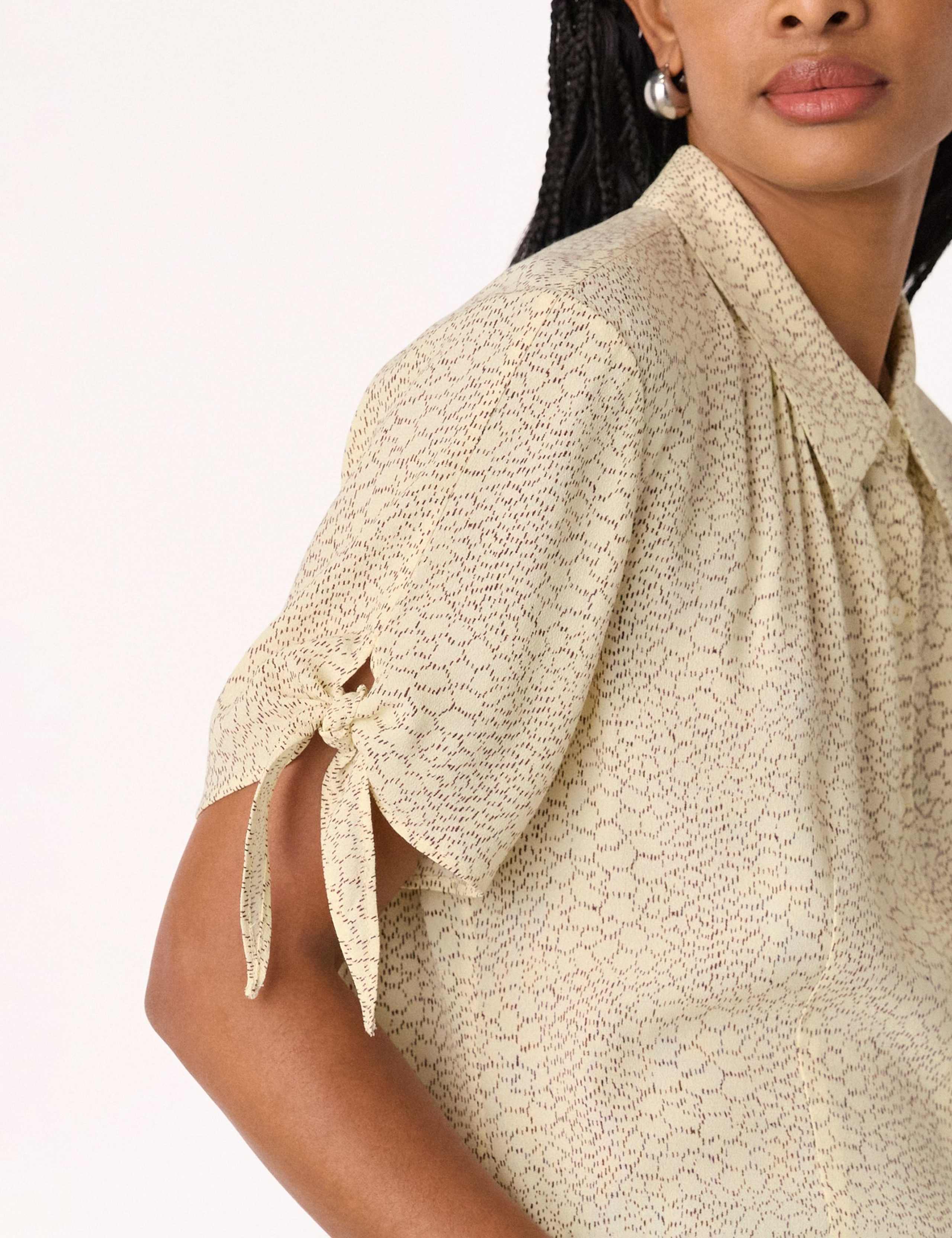 Polka Dot Collared Tie Sleeve Shirt 4 of 4