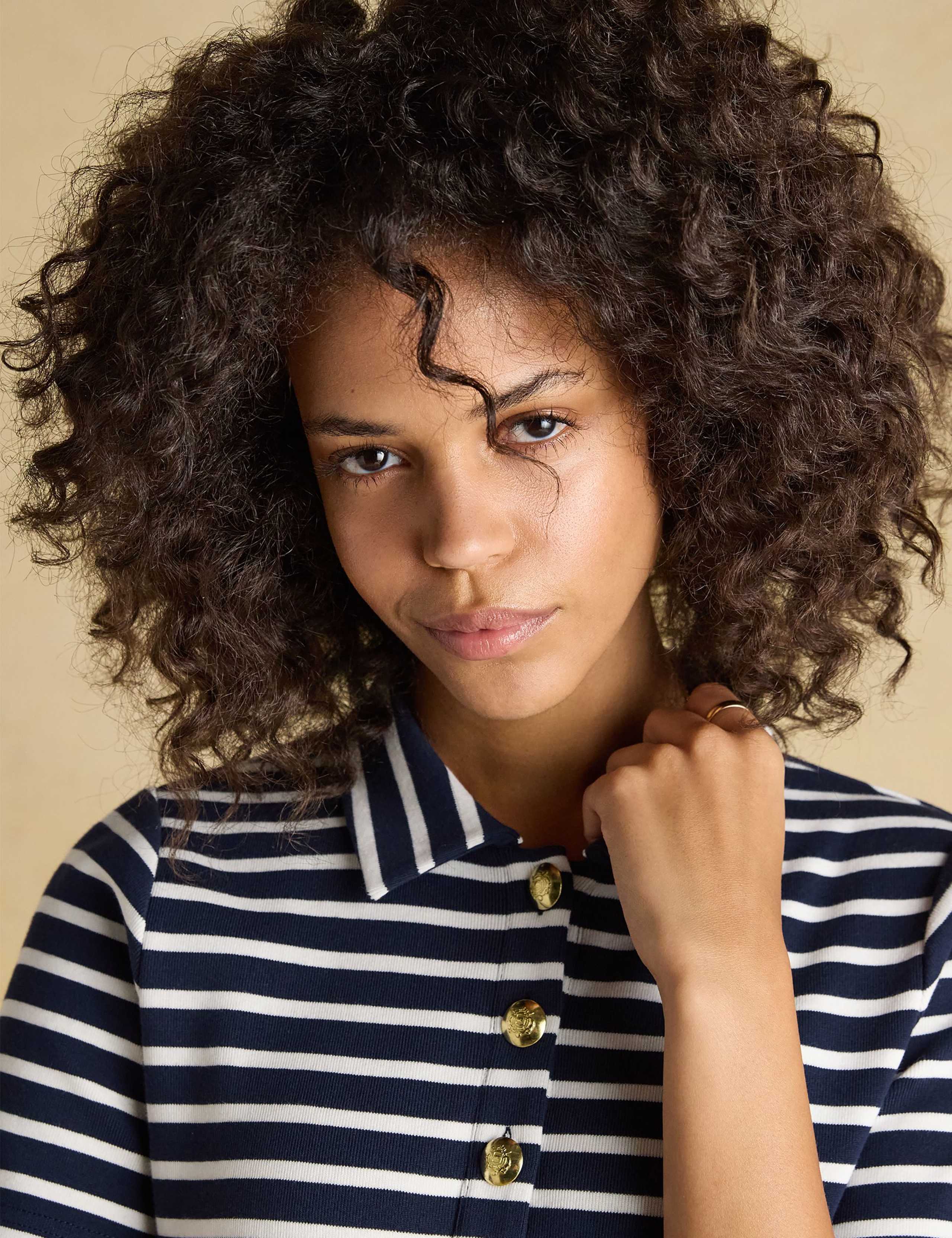 Pure Cotton Striped Mini Shirt Dress 5 of 7