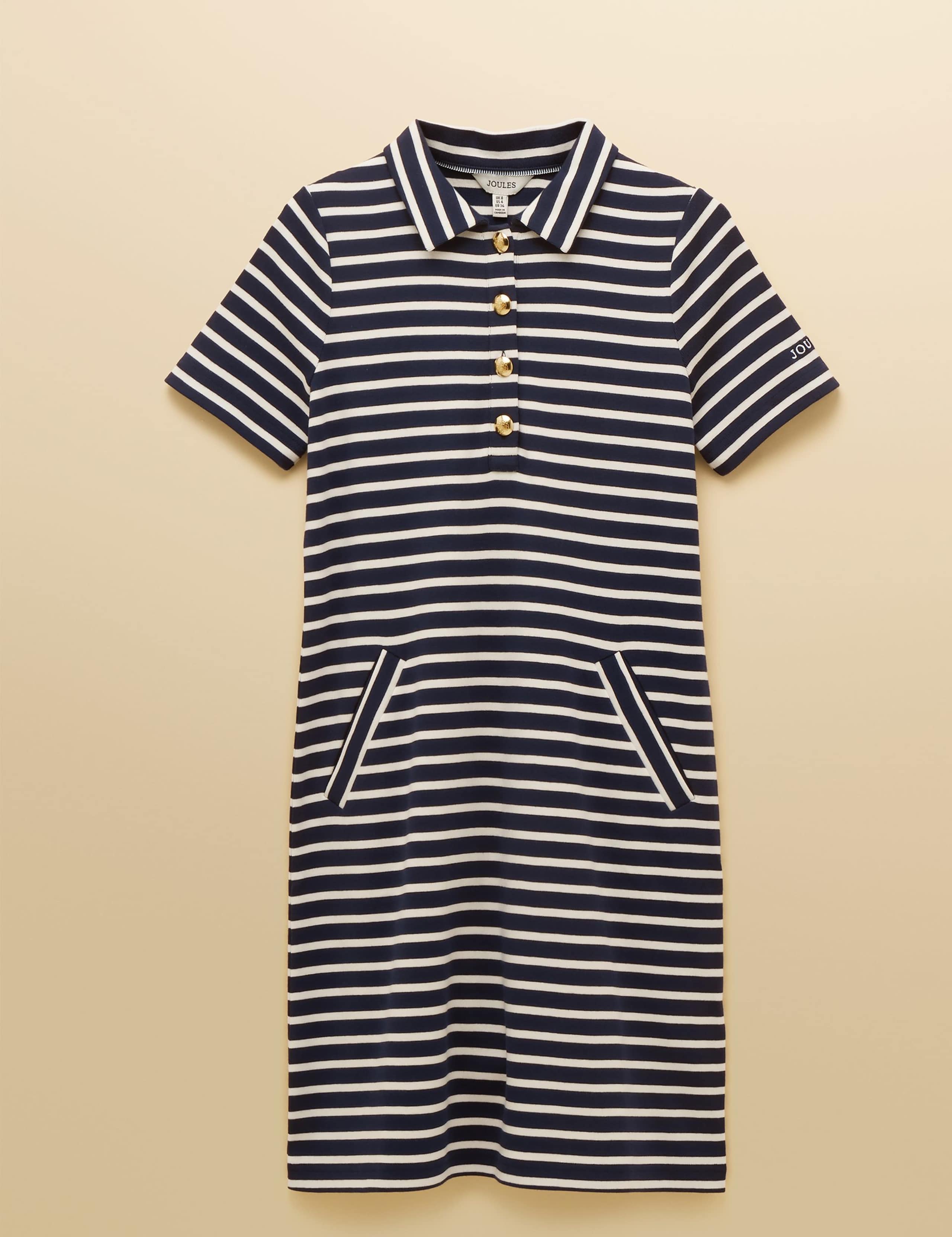 Pure Cotton Striped Mini Shirt Dress 2 of 7