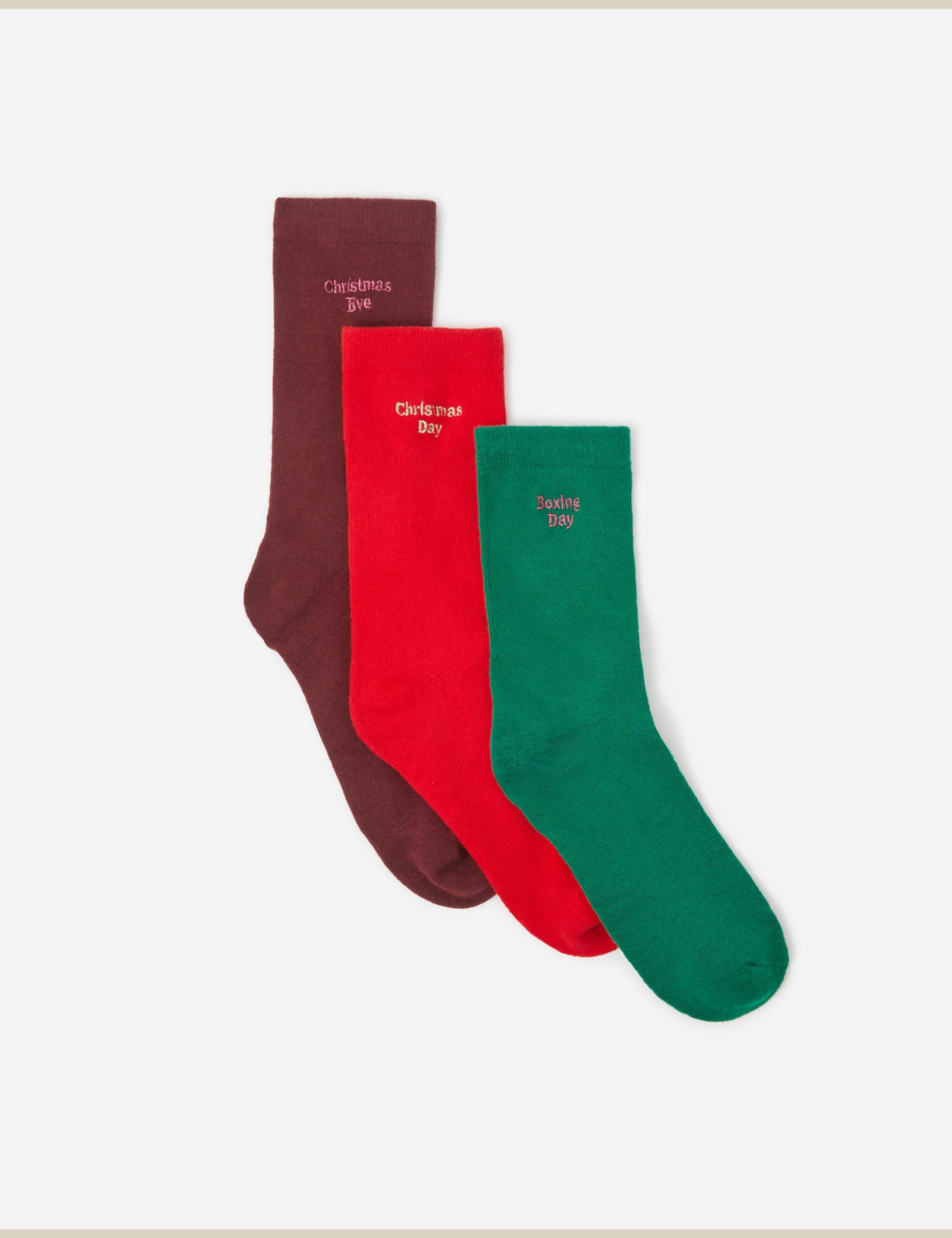 3 Pack Christmas Ankle Socks 2 of 3