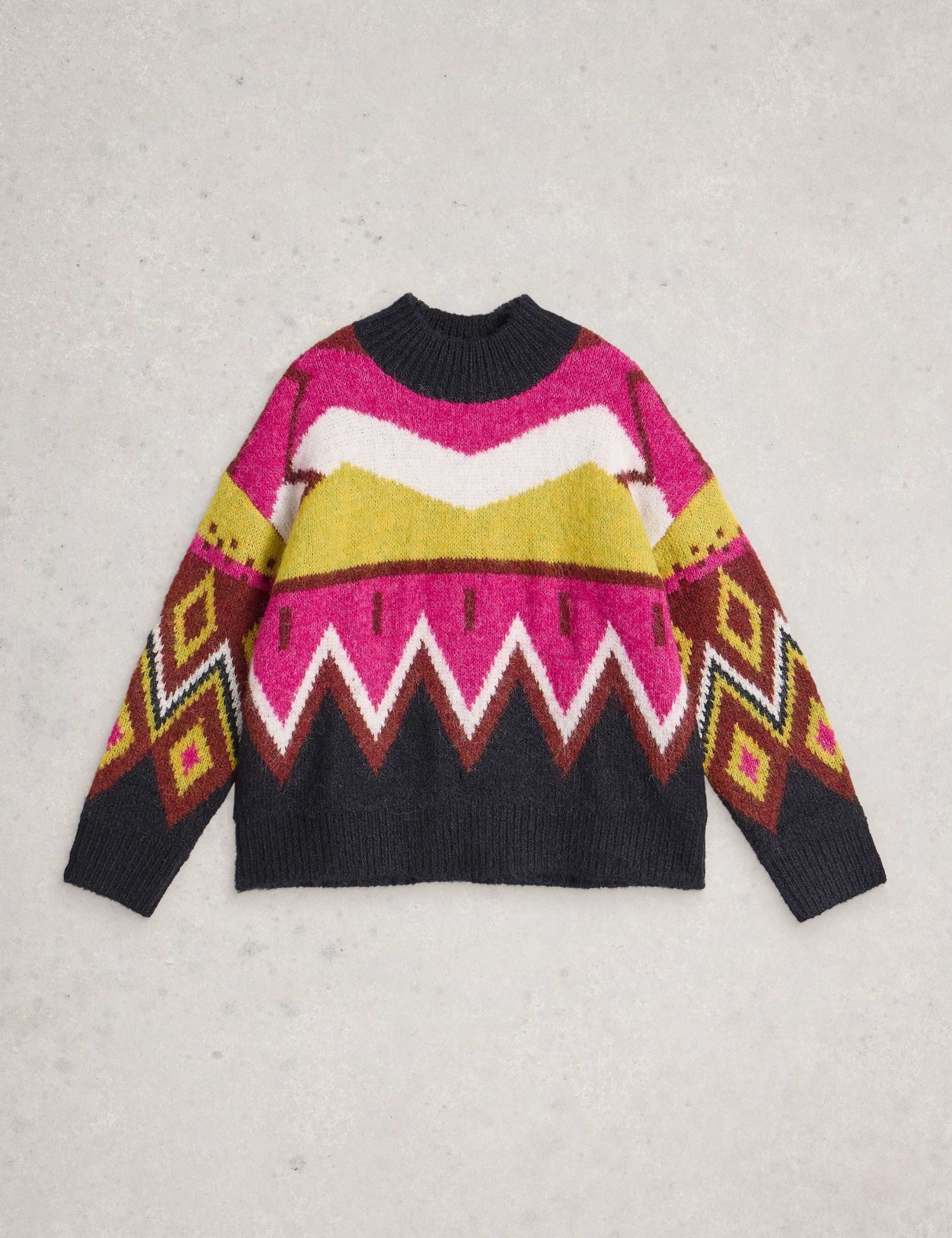 Geometric Colour Block Knitted Jumper 2 of 6