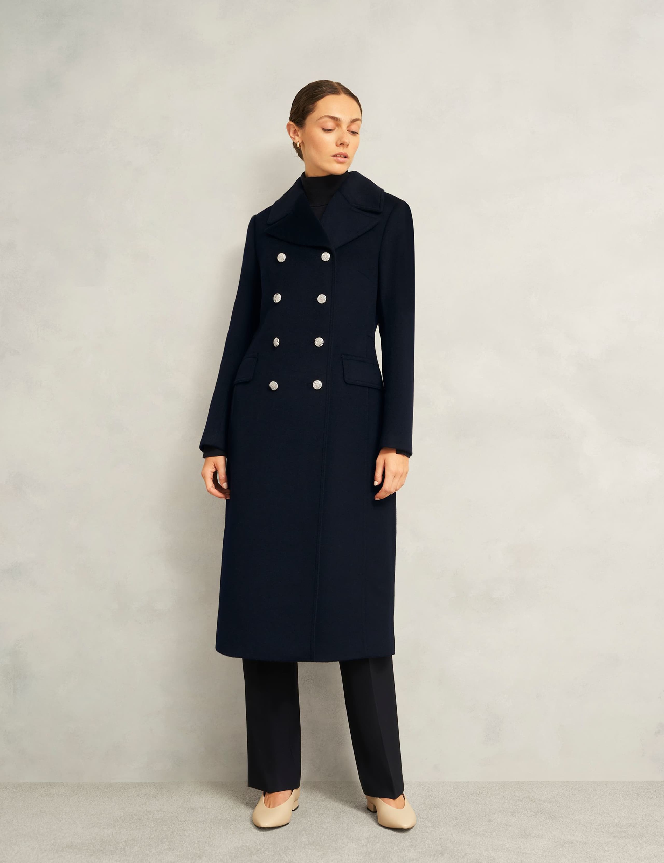 Pure Wool Longline Trench Coat 1 of 6