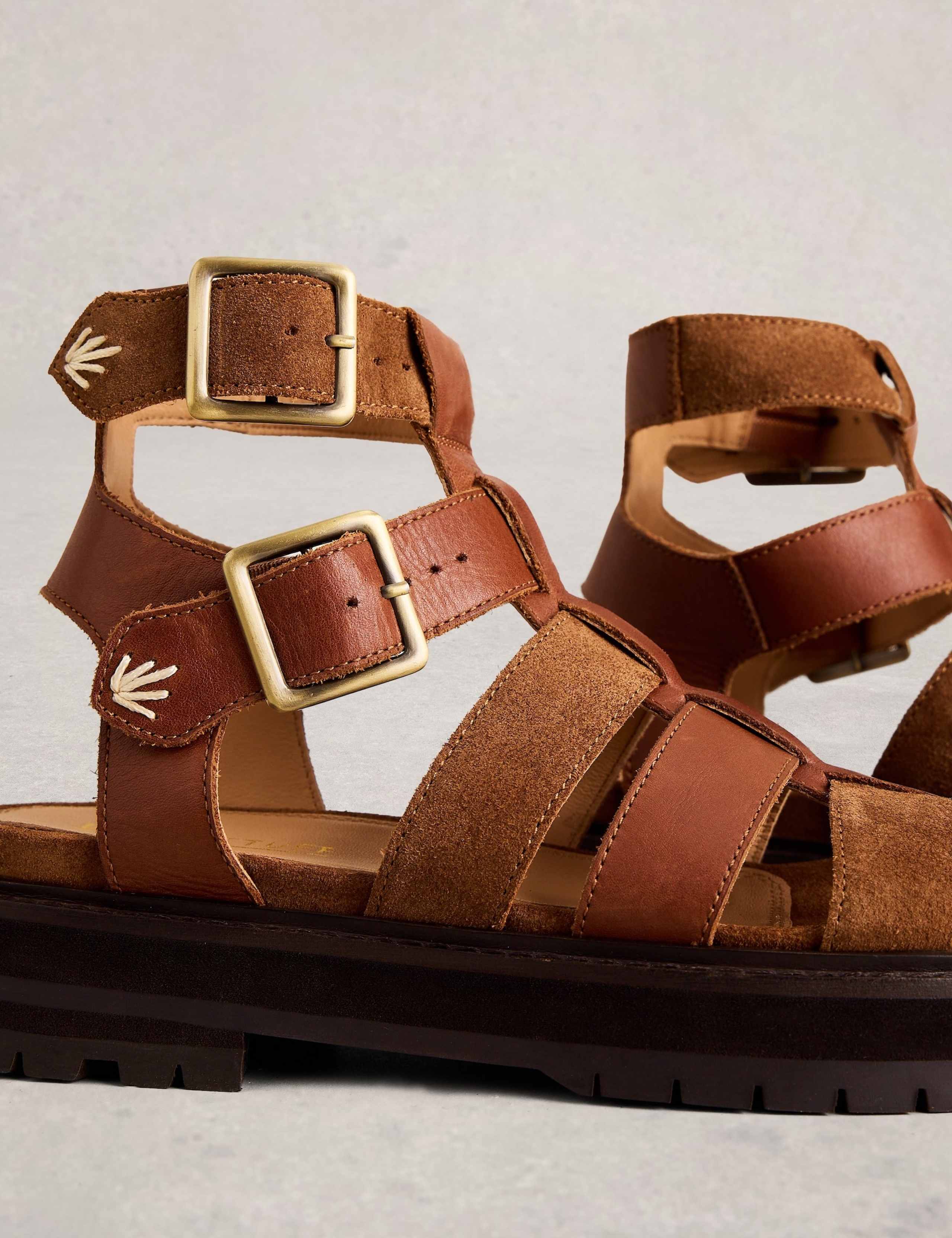 Leather Footbed Gladiator Sandals 3 of 4